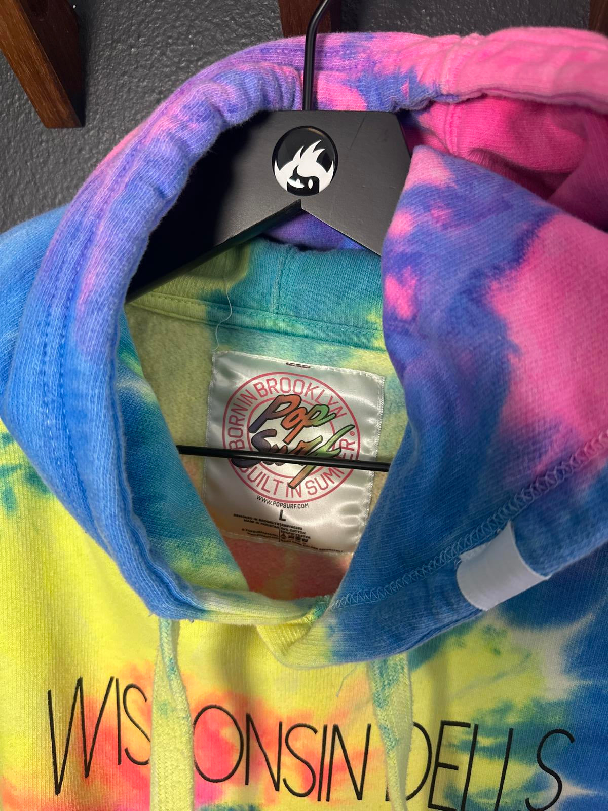 Born Brooklyn Tie-Dye Crop Top Hoodie Wisconsin Dells