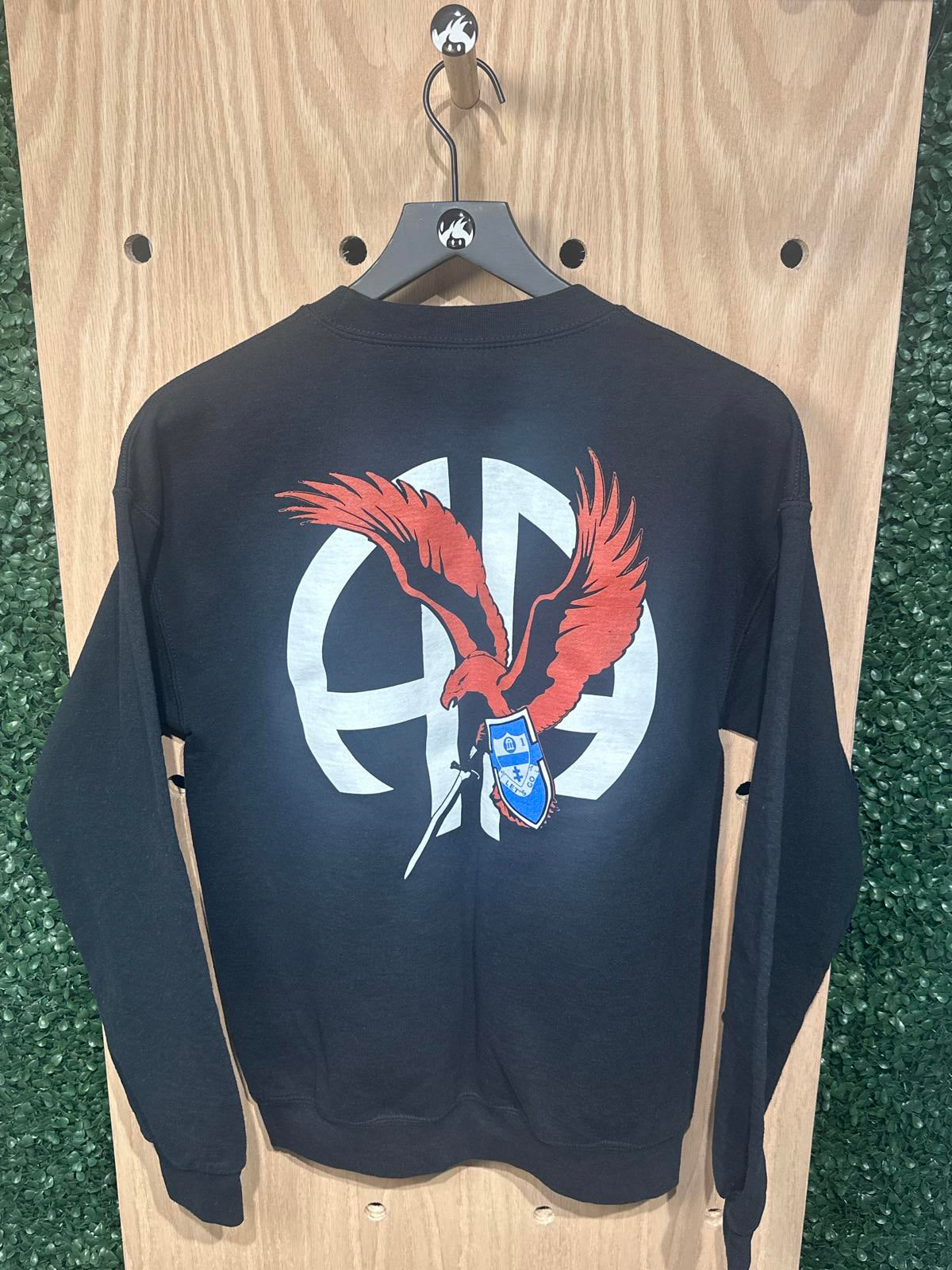 Black Crewneck Sweatshirt with 1-325th Air Patch