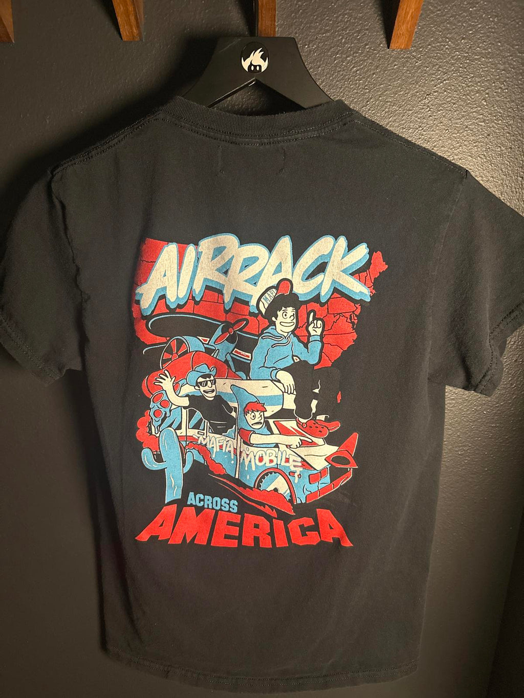 AirRack Across America Black T-Shirt Size Small