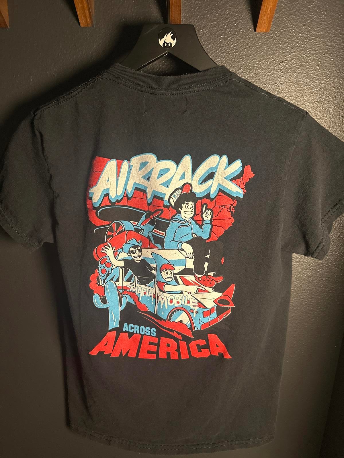 AirRack Across America Black T-Shirt Size Small