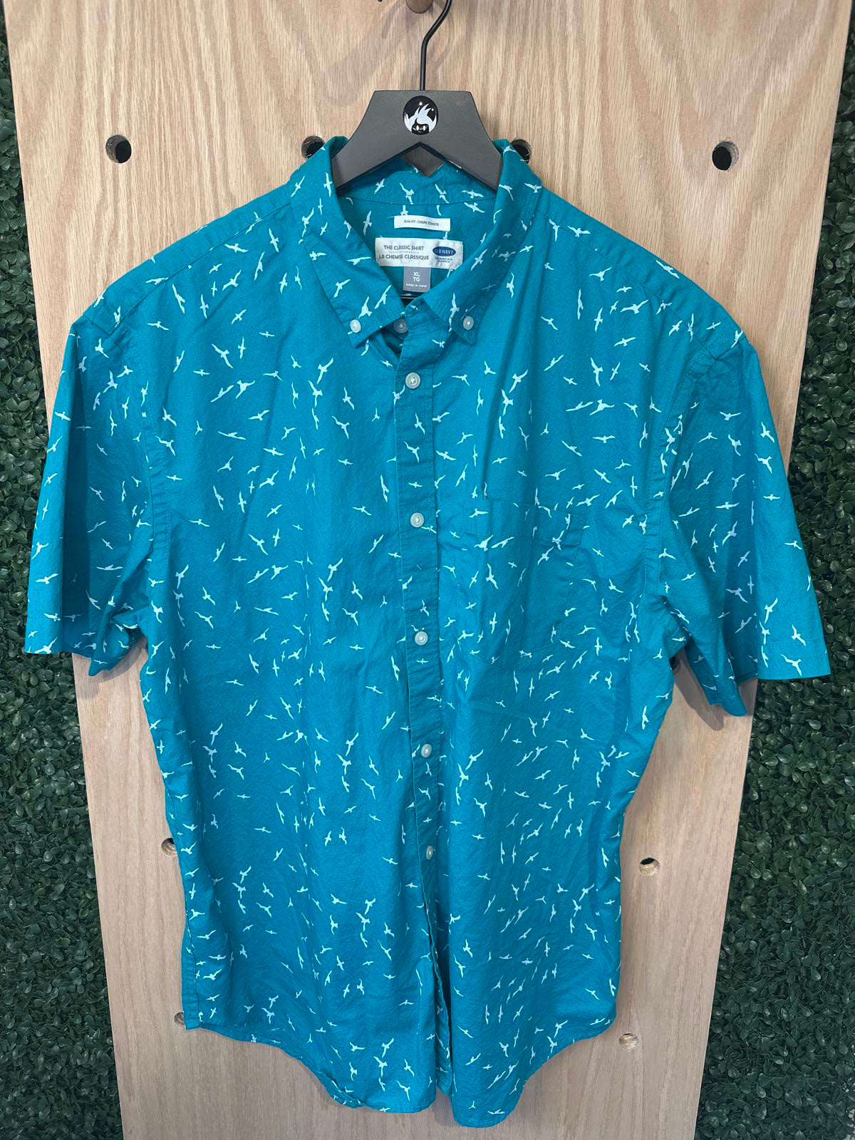 Old Navy Men's Slim Fit Short Sleeve Button-Down Shirt XL