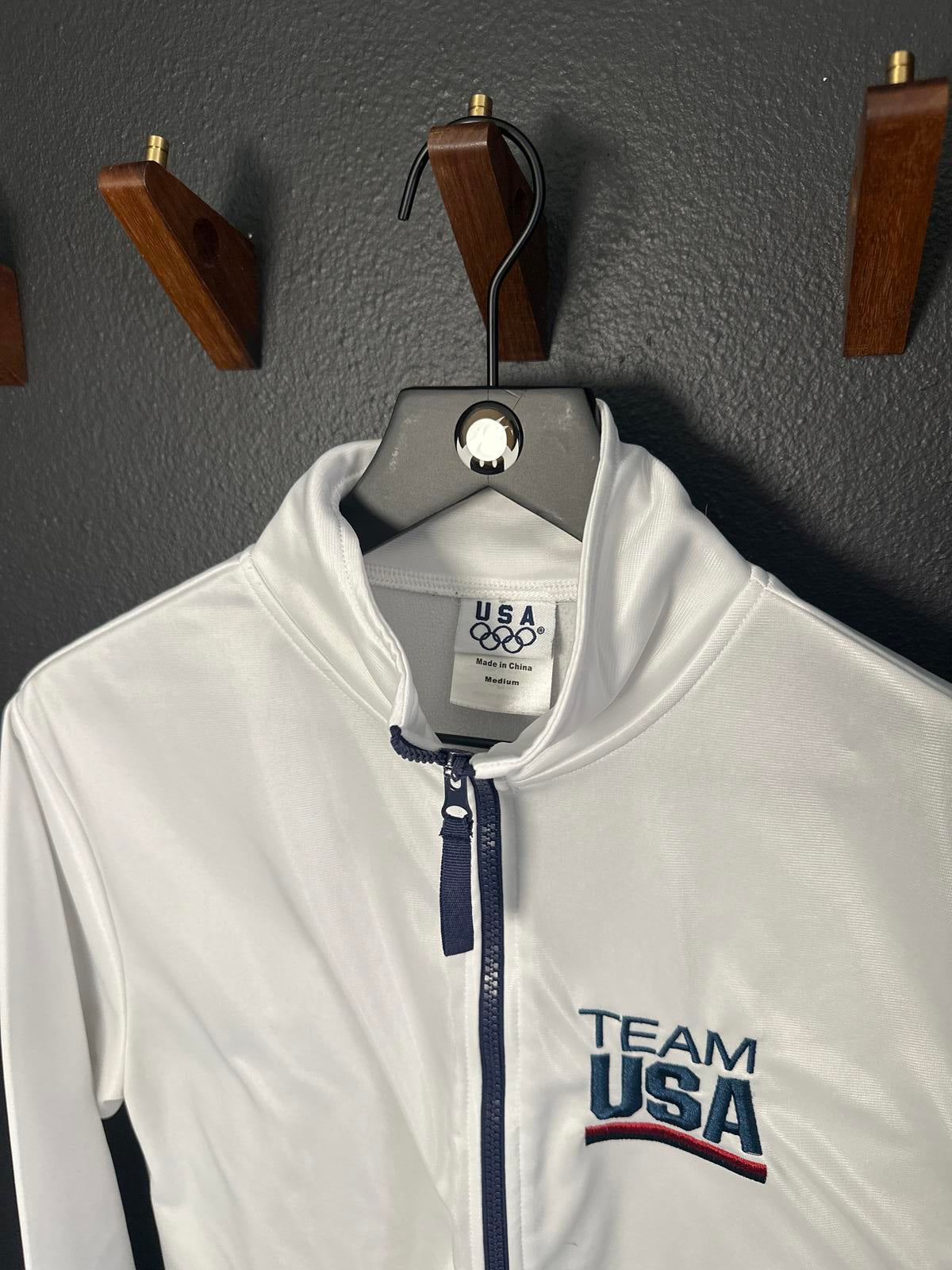 Team USA White Full-Zip Sweatshirt