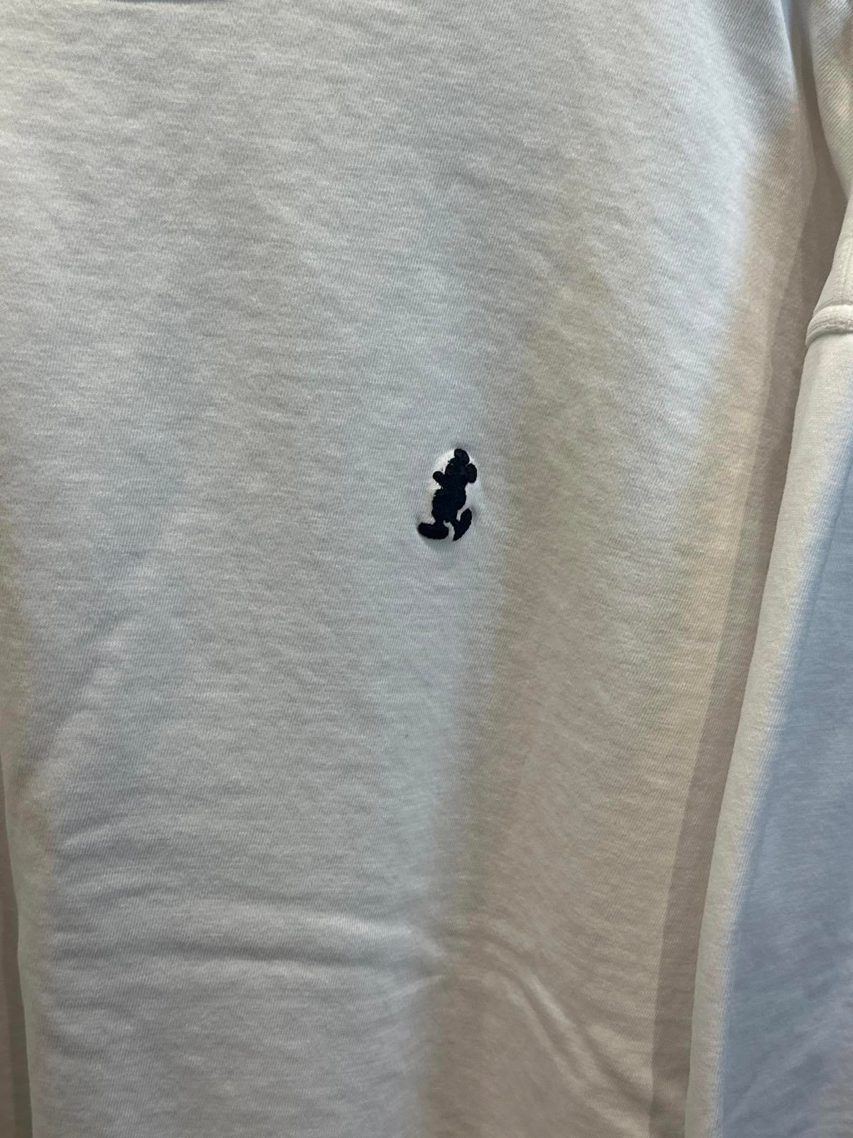 Walt Disney World White Crewneck Sweatshirt with Mickey Mouse Embroidery