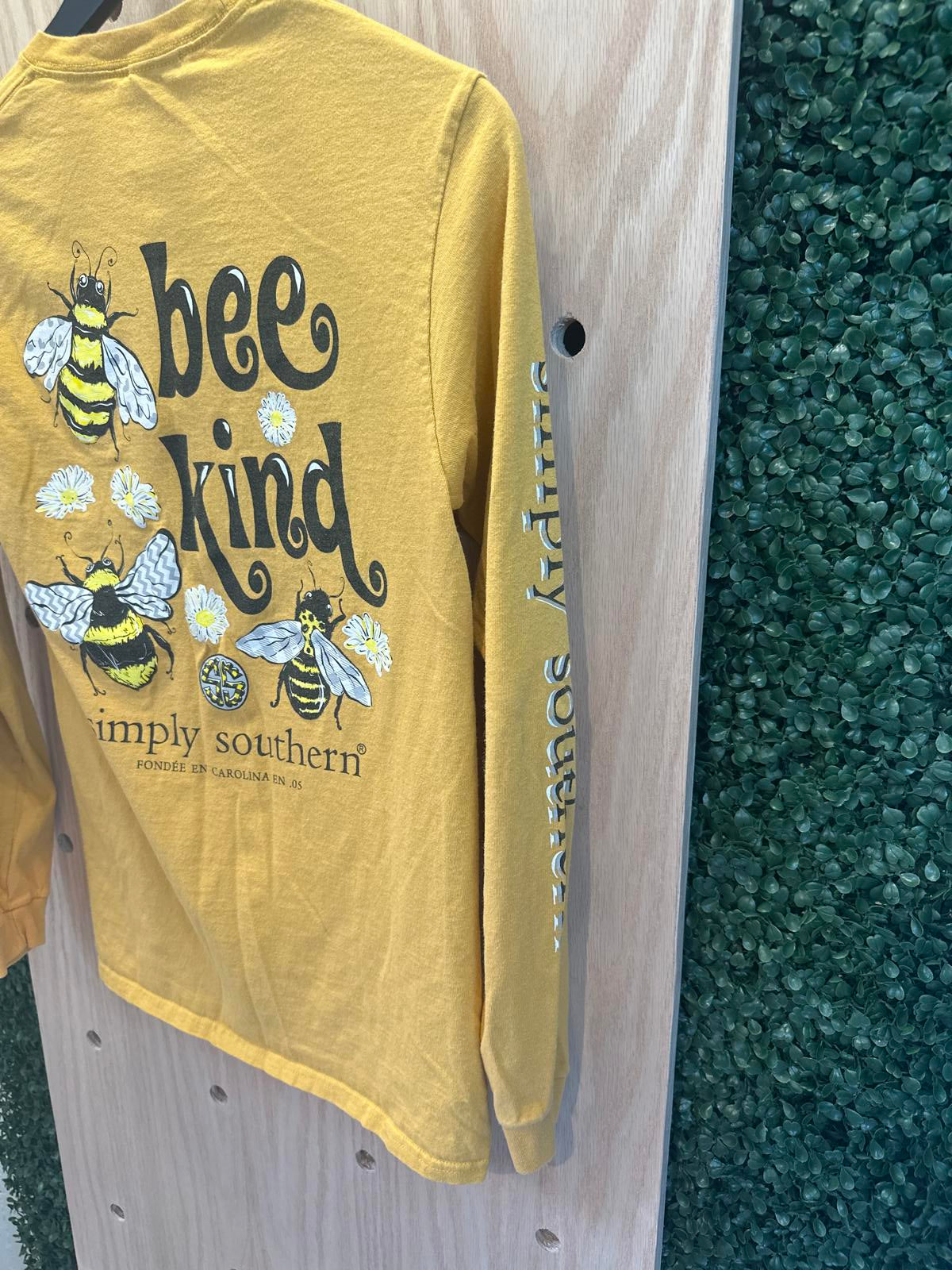 Simply Southern Collection Long Sleeve T-Shirt, Small, Mustard Yellow