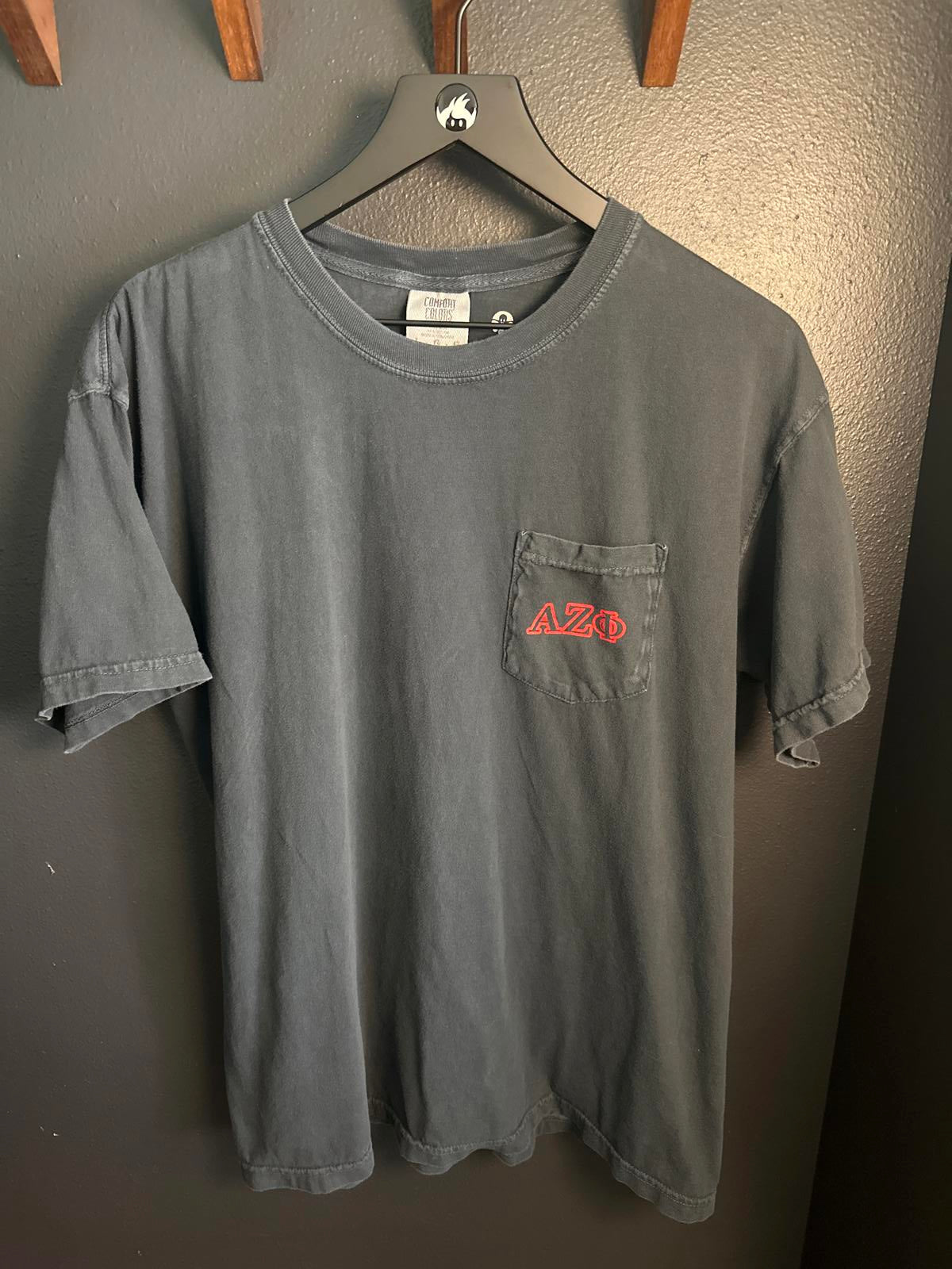 AZΦ Vintage Graphic T-Shirt - Gray with Leopard Print