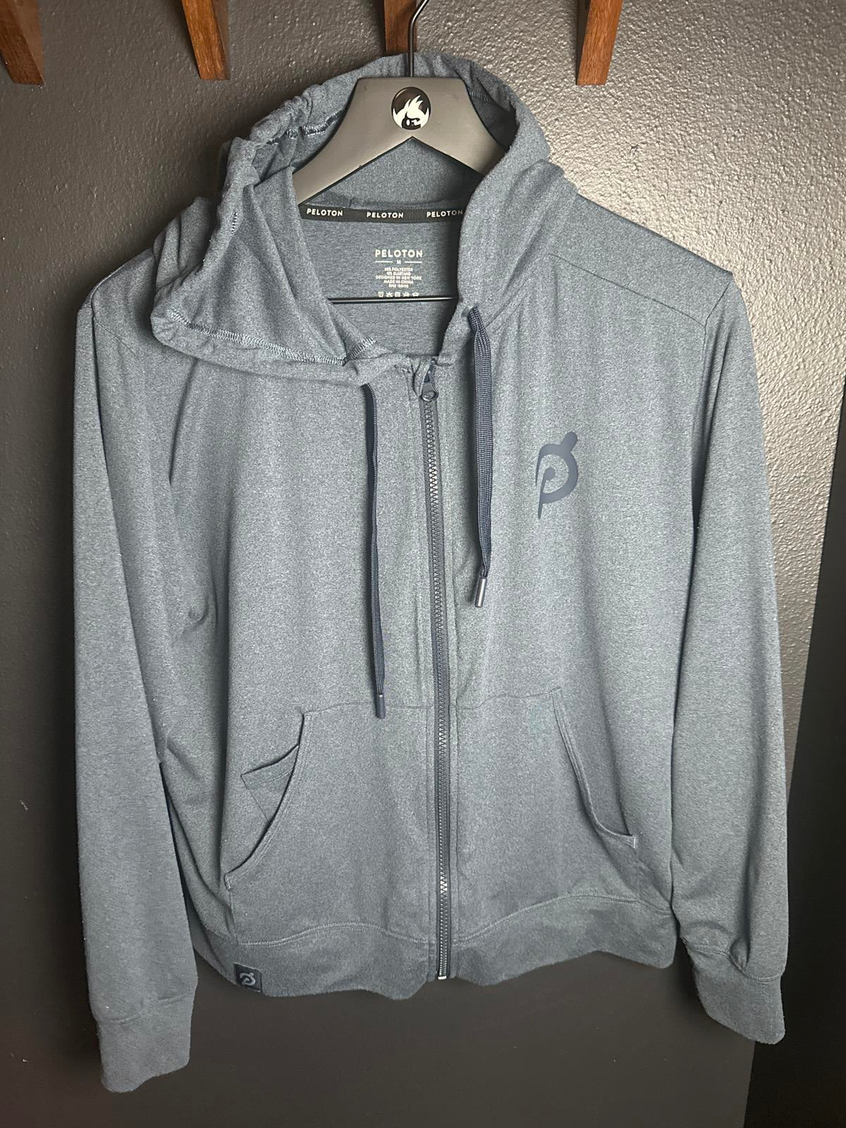 Peloton Woman's Gray Full-Zip Hoodie Sweatshirt