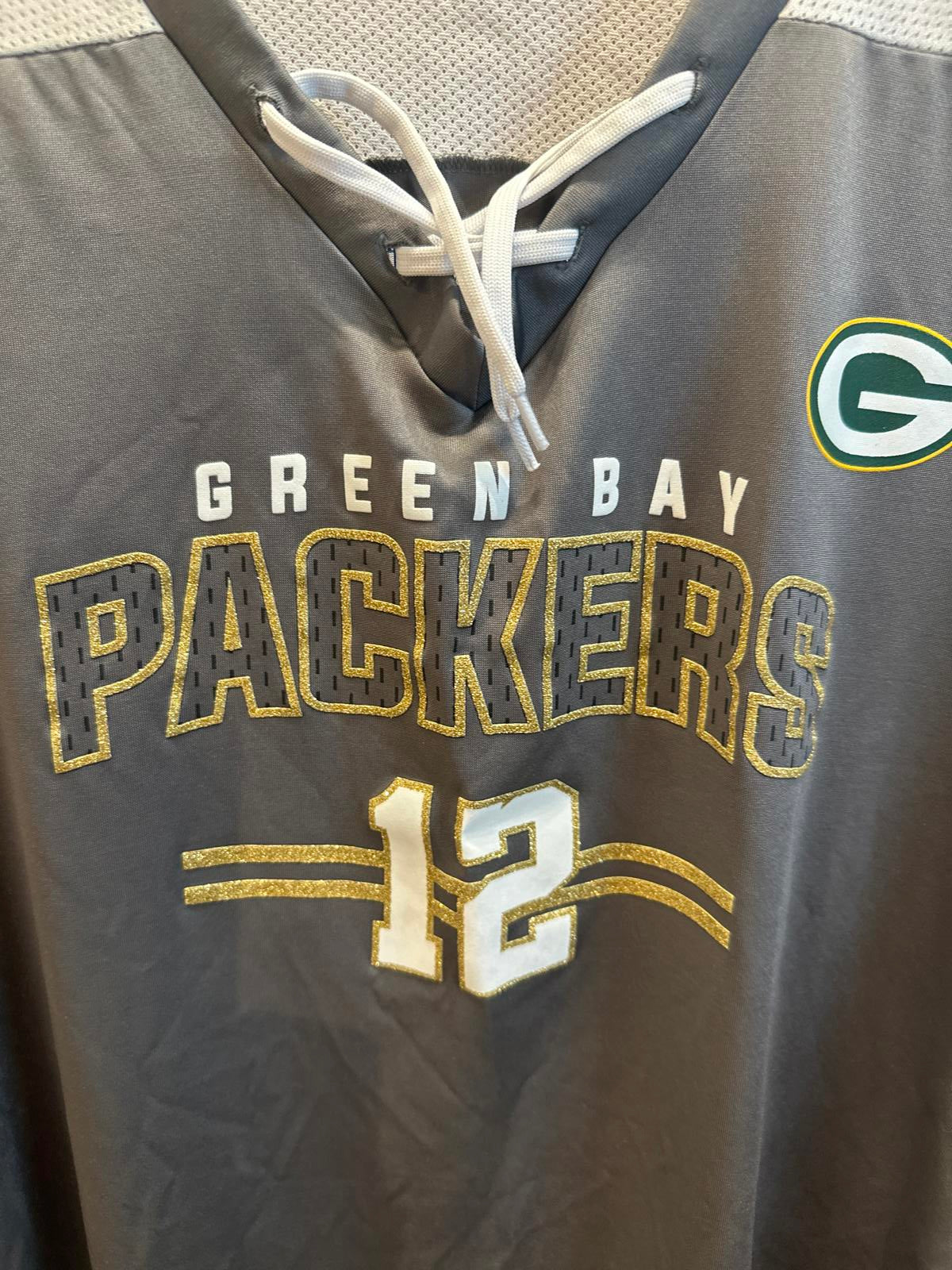 Green Bay Packers Women's #12 Rodgers Jersey Size L/G