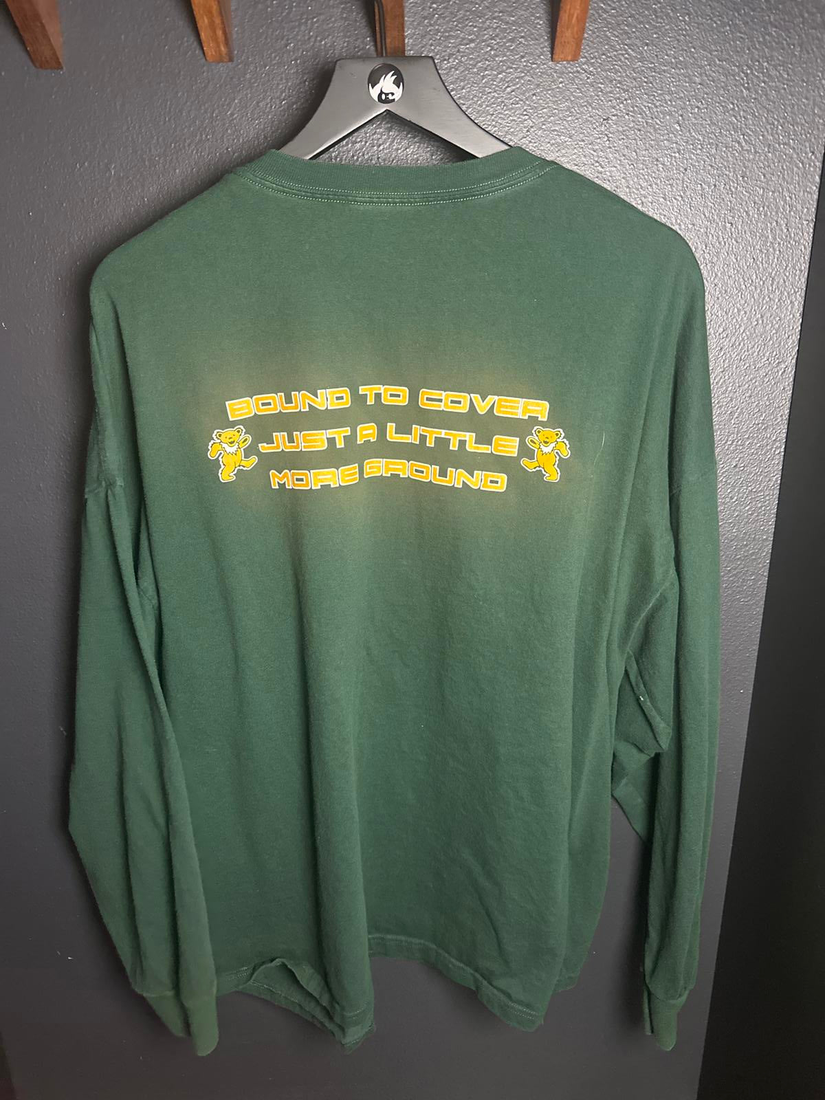 Green Hanes Long Sleeve T-Shirt with Green Bay Graphic Print