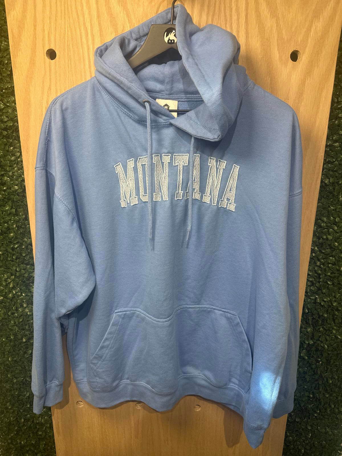 Homespun Montana Light Blue Hoodie Size 2XL