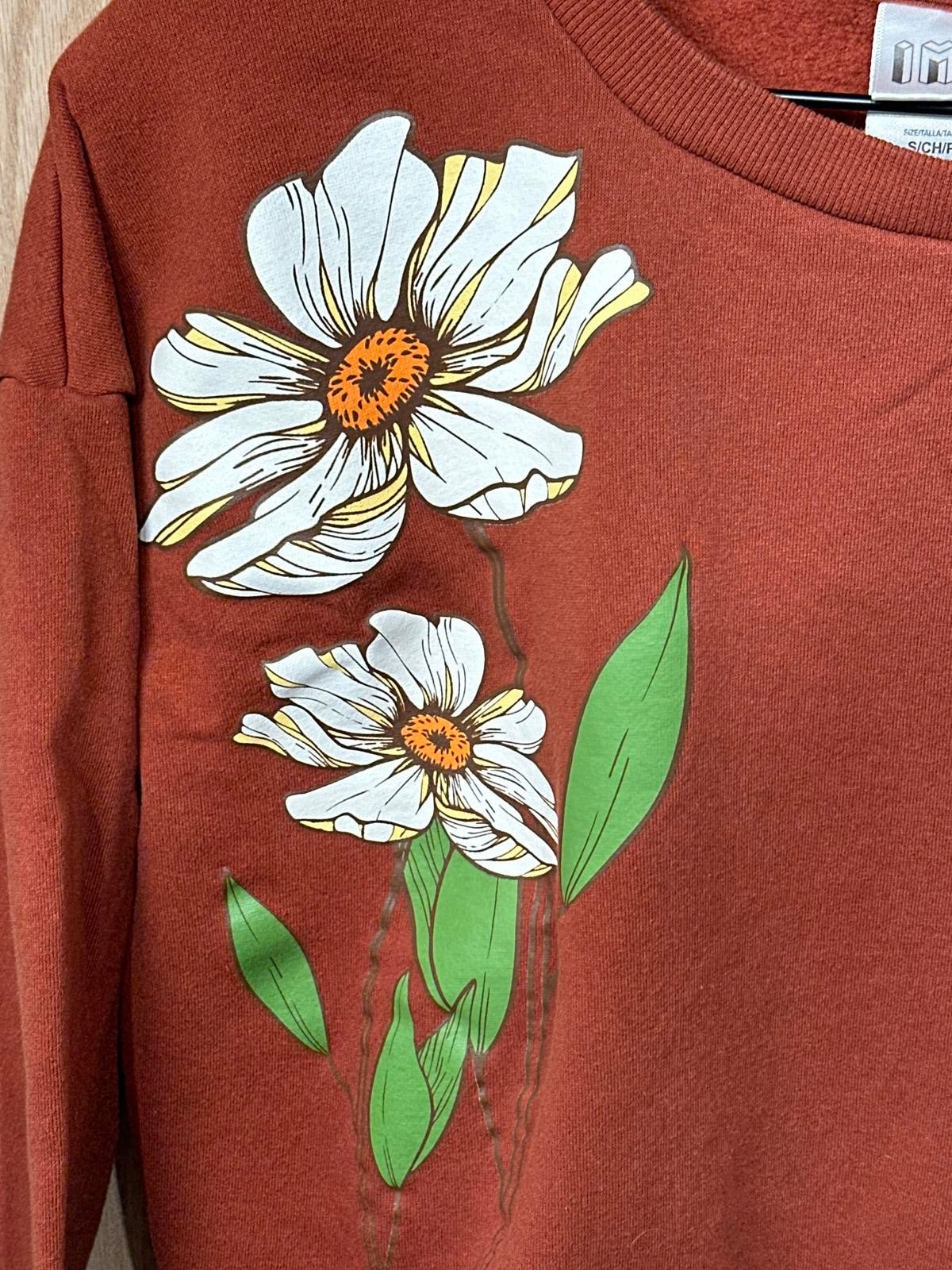 IML Women's Rust Floral Print Sweatshirt