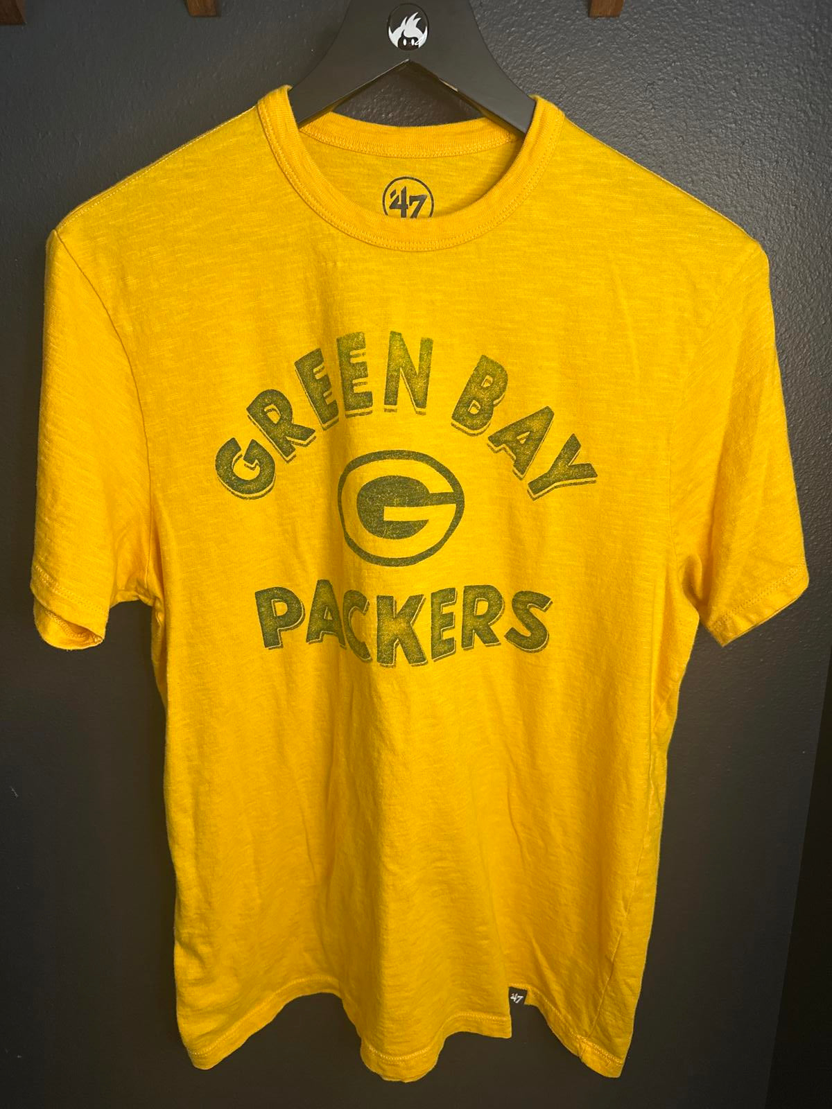 47 Brand Green Bay Packers Vintage Tee - Retro Yellow T-Shirt