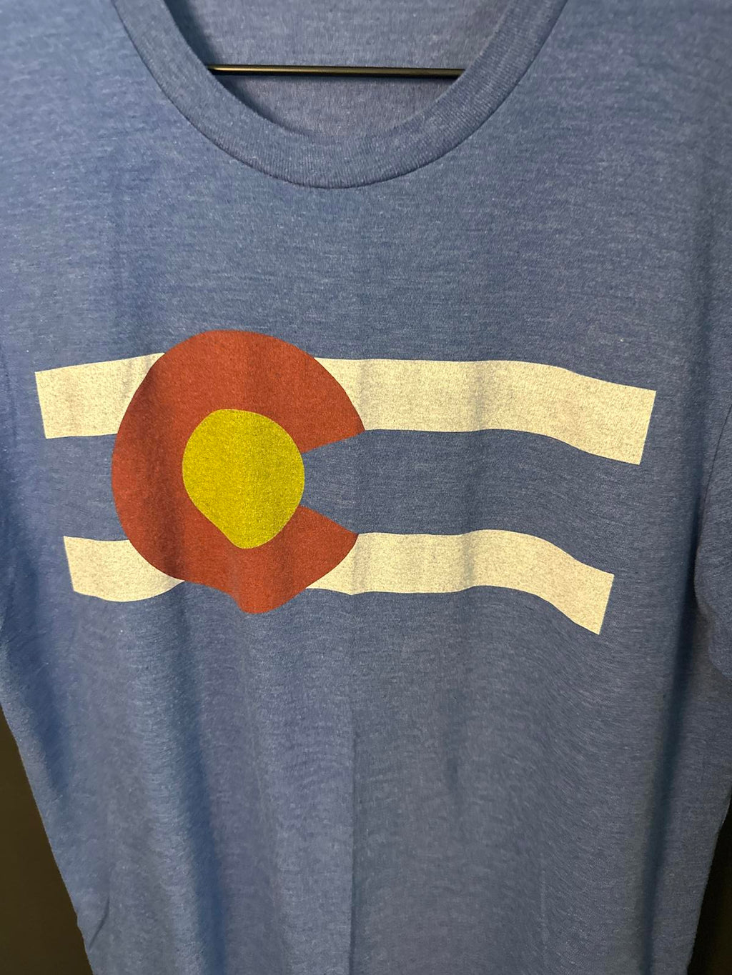 Colorado Flag Graphic T-Shirt - Soft Blue Tee
