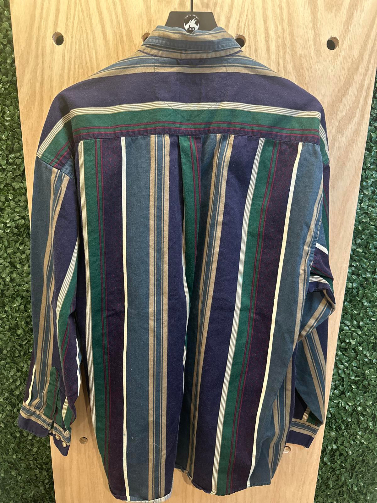Haggar Casuals Men's Striped Button-Down Shirt XL