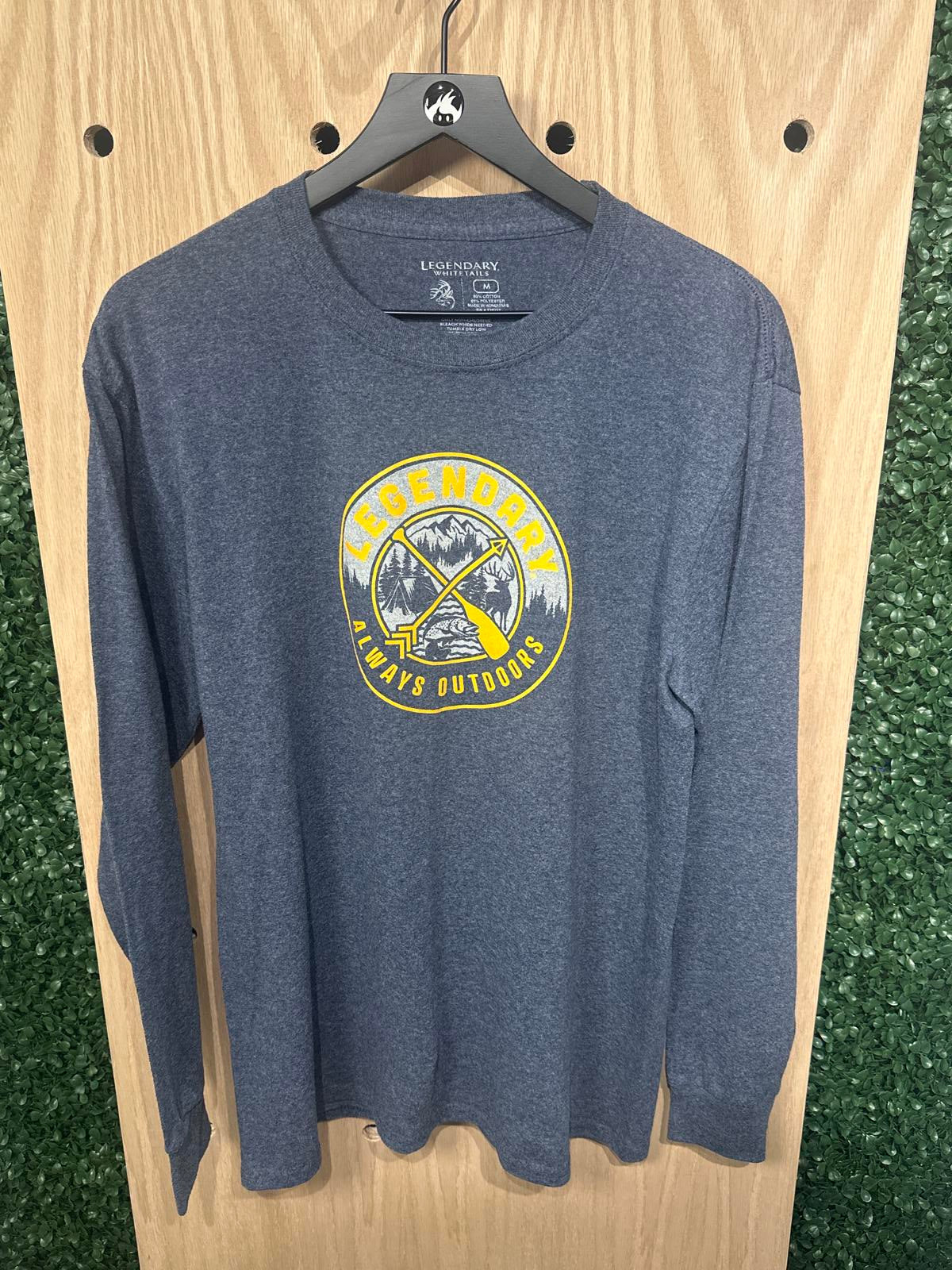 Legendary Whitetails Men's Long Sleeve Shirt - Always Outdoors Graphic