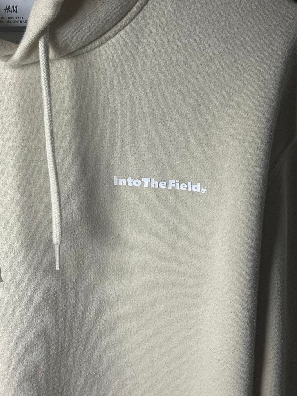 H&M Beige Hoodie with 'Into The Field' Print