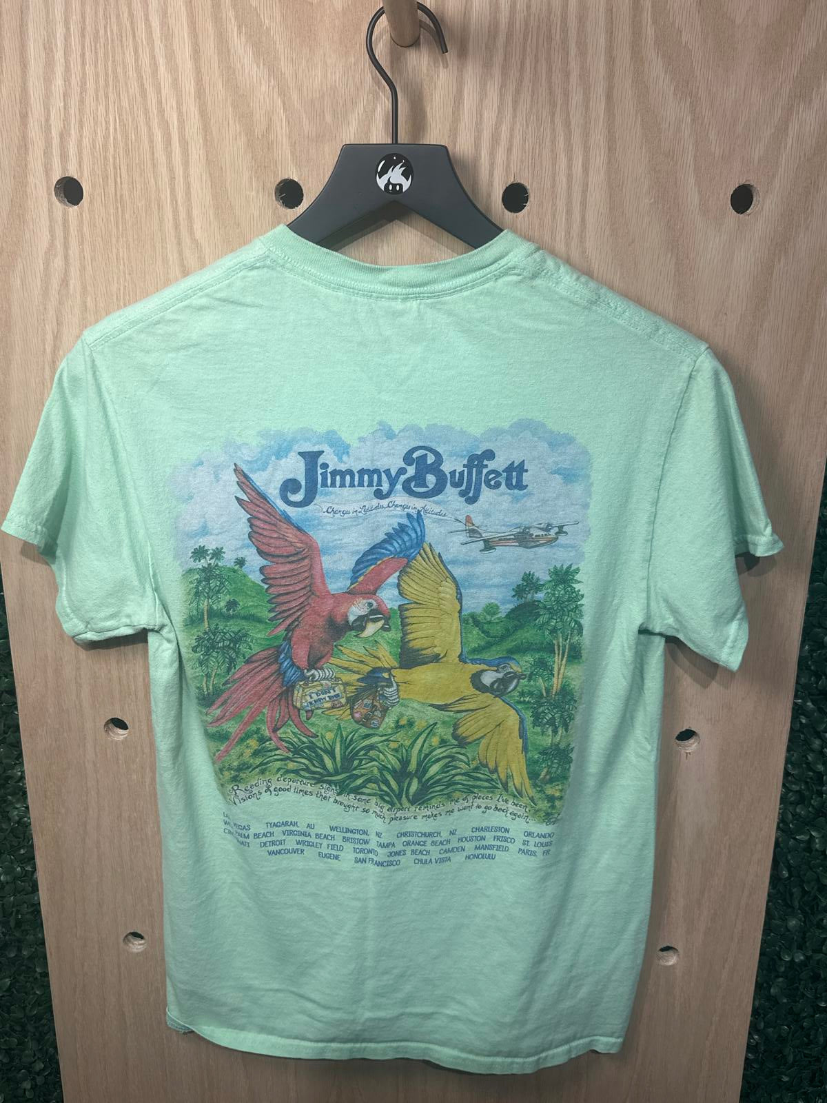 Gildan Men's Light Green Jimmy Buffett Graphic T-Shirt