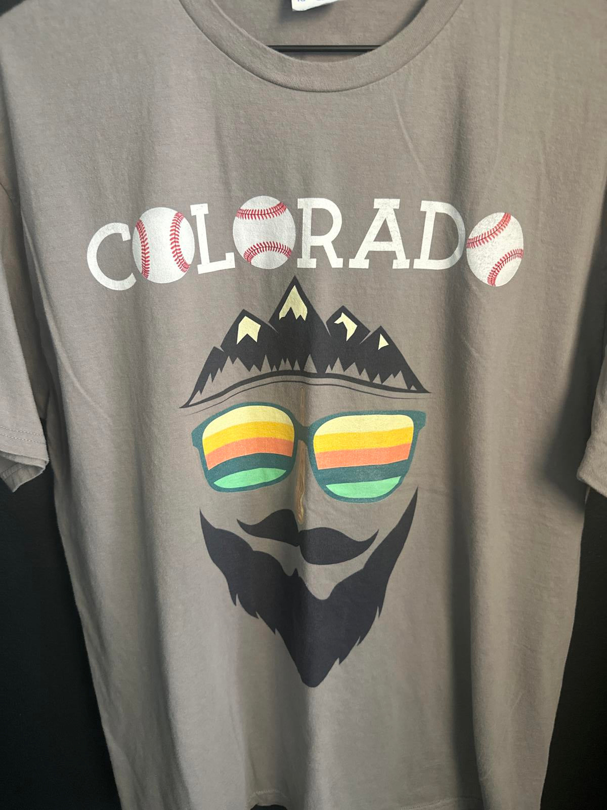 Colorado Baseball Graphic Tee - Fun Mountain Design