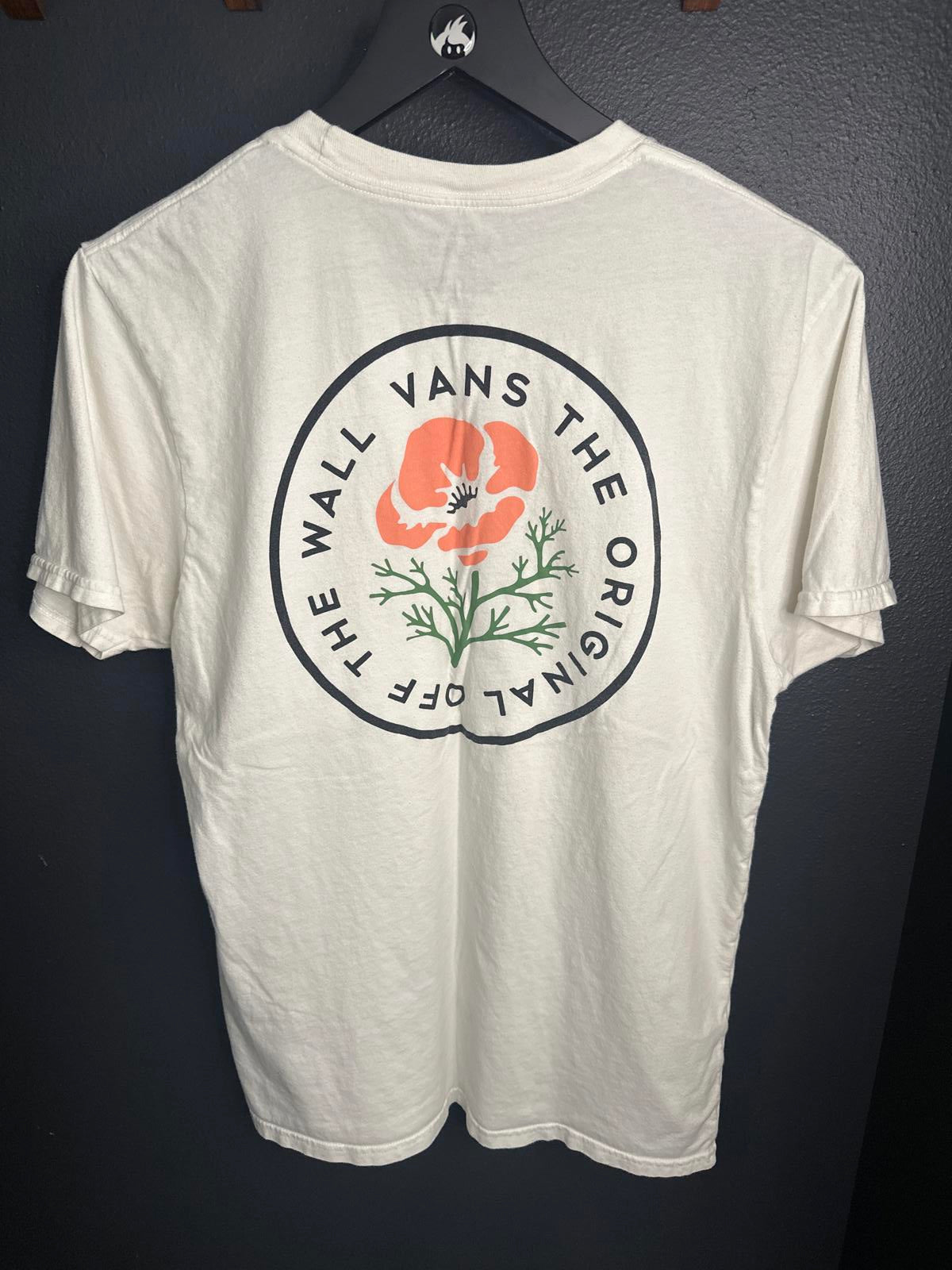 Vans Slim Fit Floral Graphic Tee - Off White
