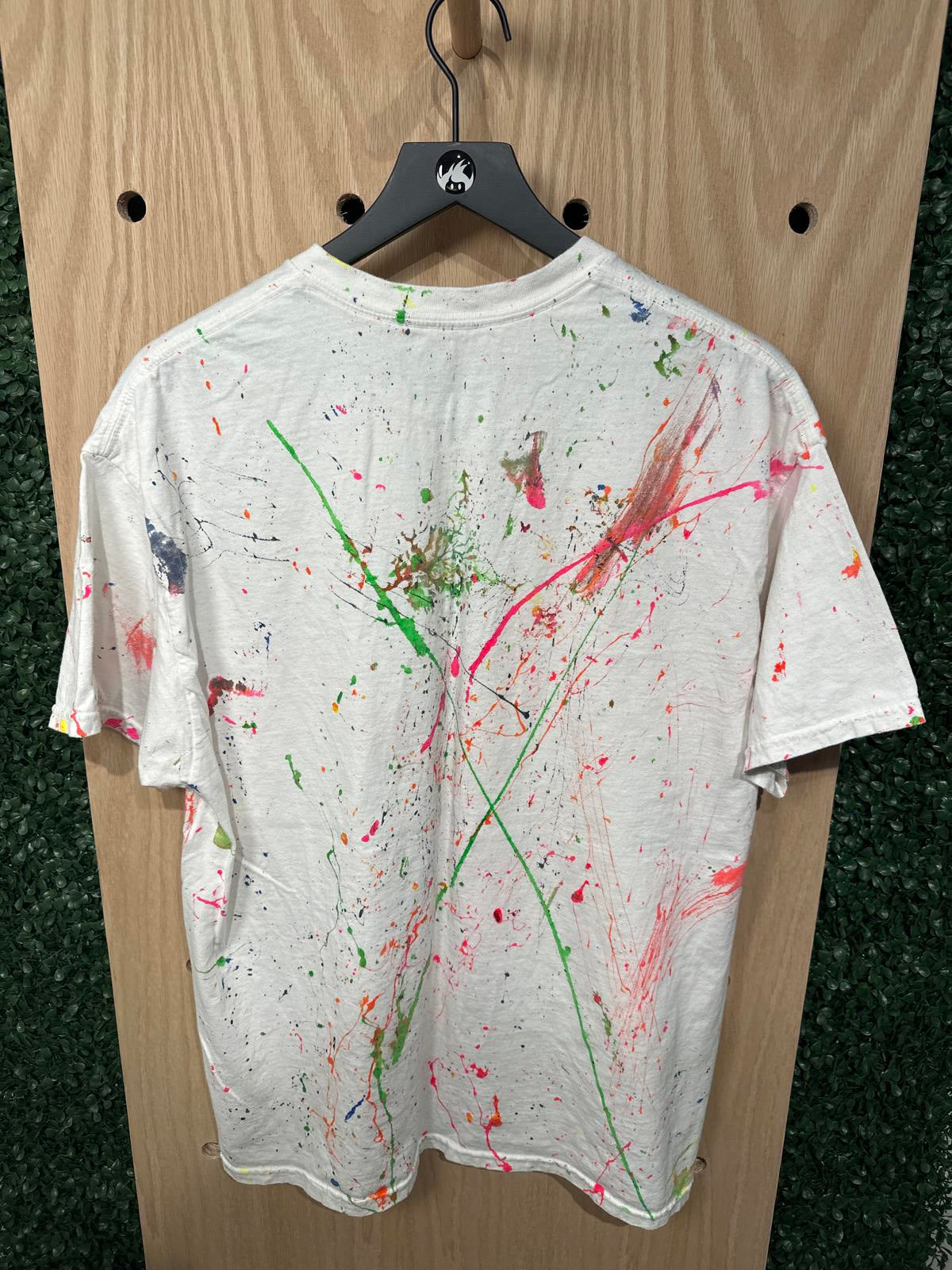 Paint Splatter Effect White T-Shirt