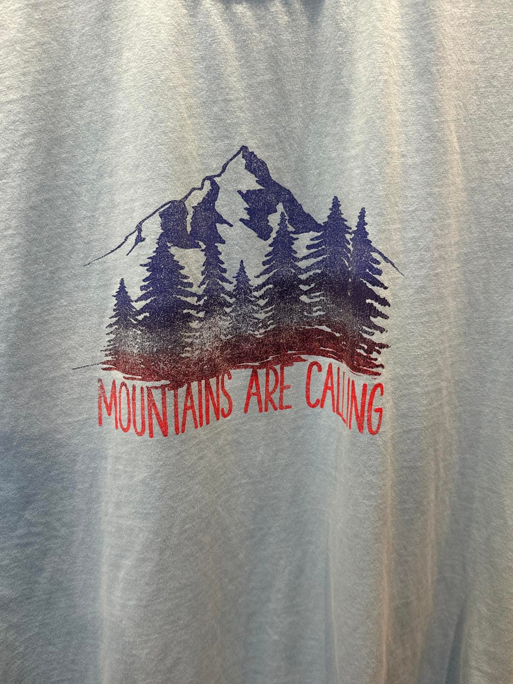 Coleman Men's Light Blue 'Mountains Are Calling' Graphic T-Shirt XL