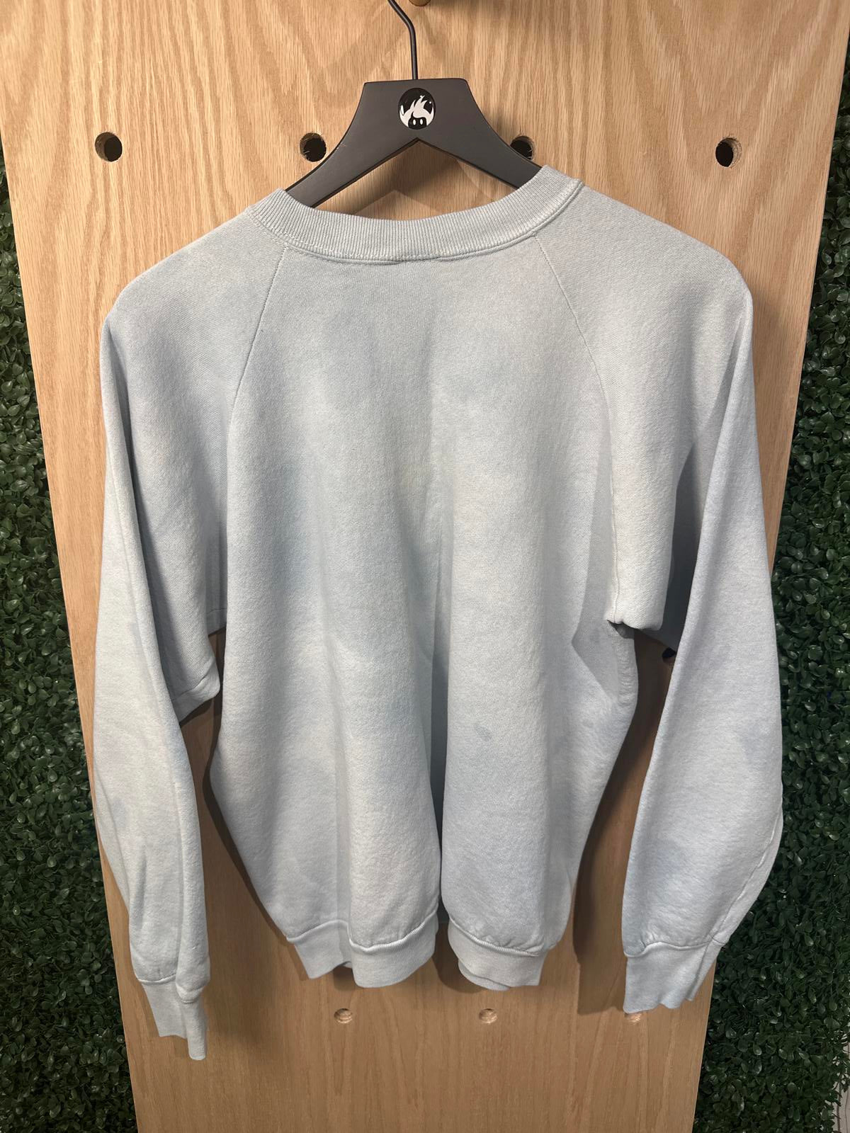 Vintage Light Blue Leo Lion Embroidered Sweatshirt XL