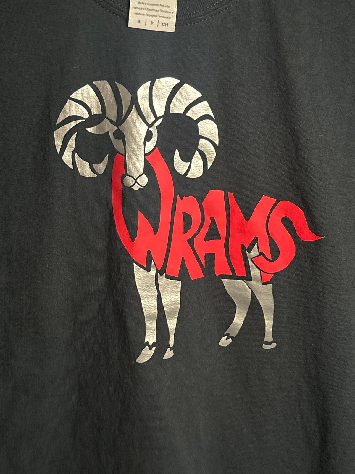 Gildan Ultra Cotton Men's Black Wrams Graphic T-Shirt, Size Small