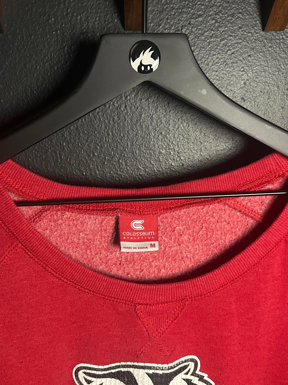 Wisconsin Badgers Red Sweatshirt with Bucky Badger Graphic