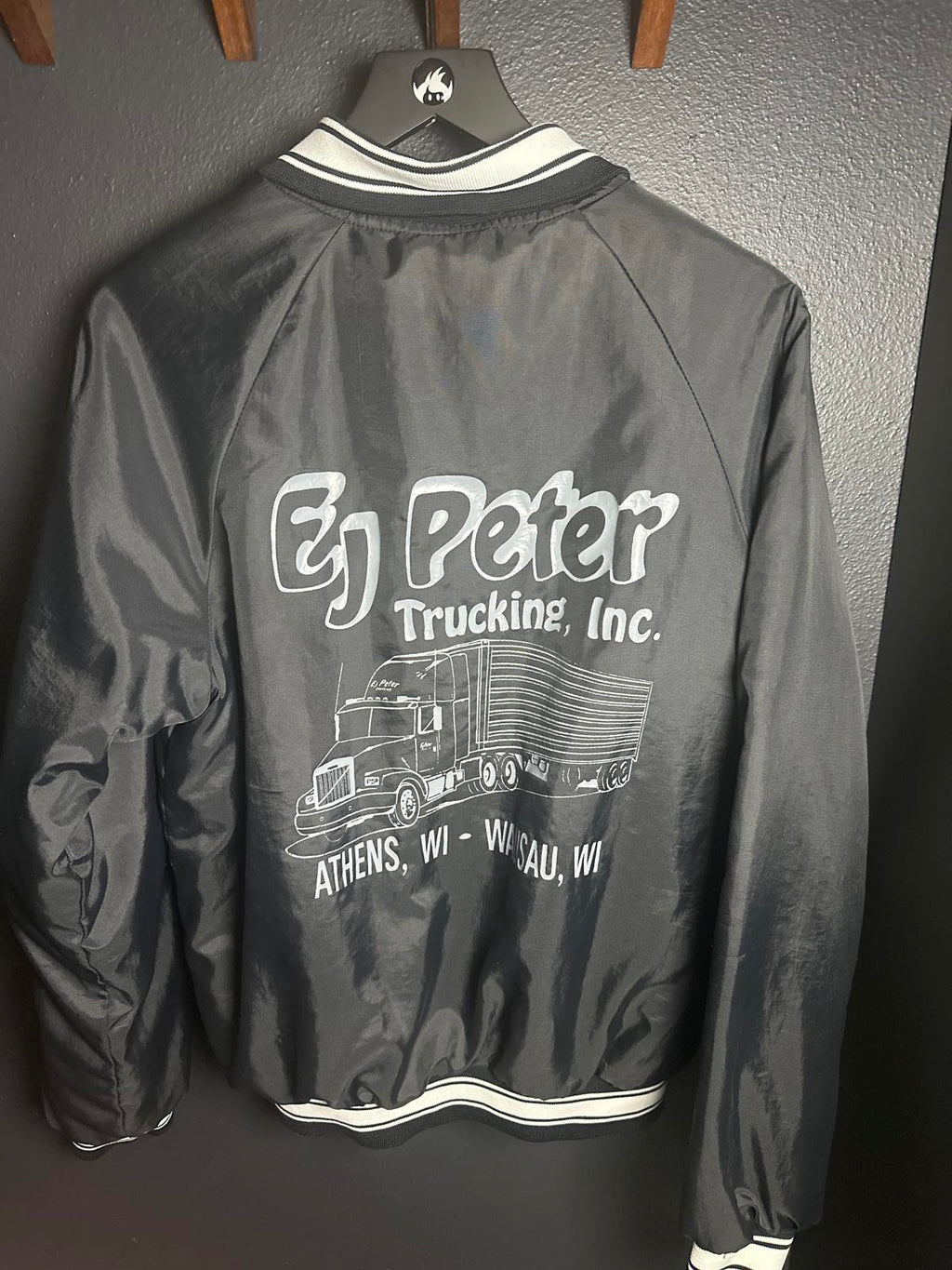 Hartwell Black Vintage Varsity Jacket