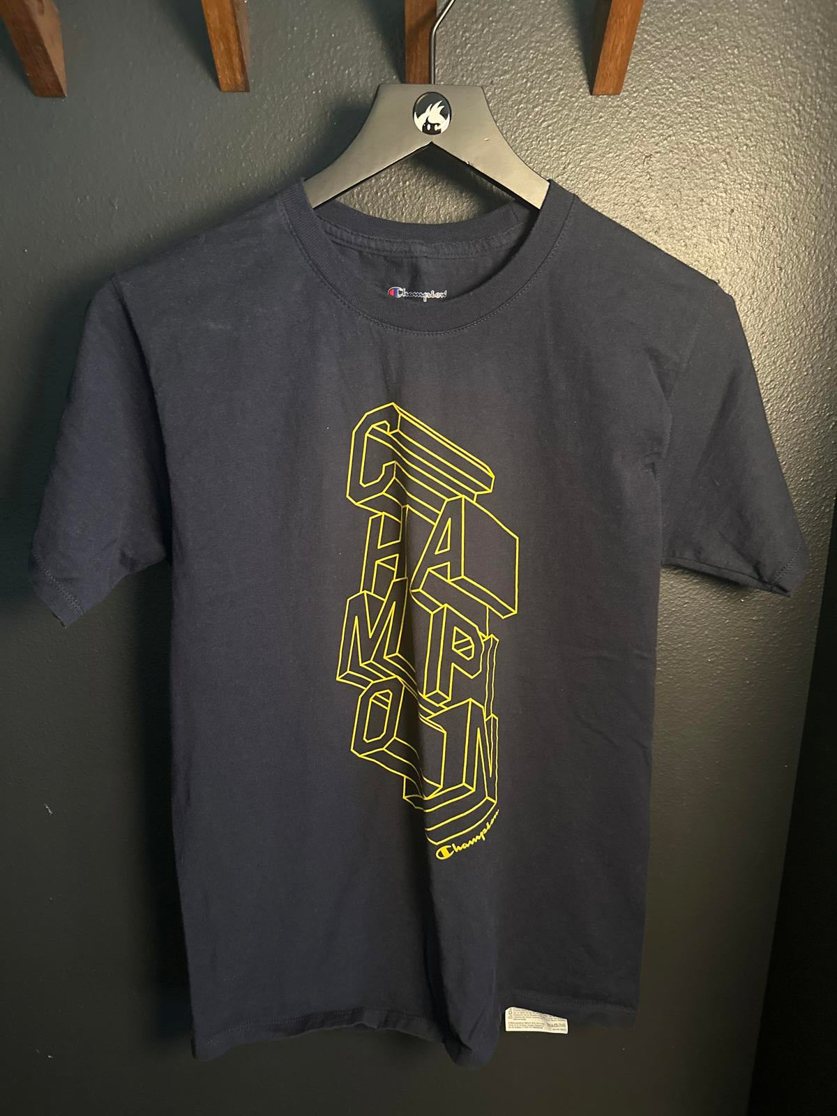 Stylish Champion Graphic Tee - Navy Blue