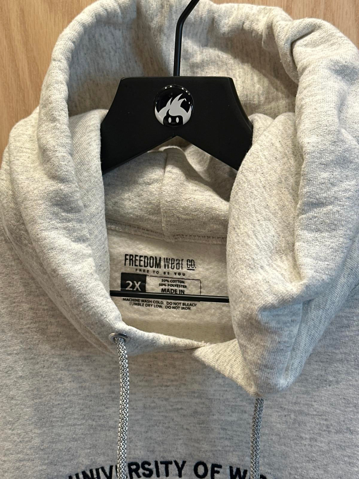University of Wisconsin Oshkosh Titans Gray Hoodie Sweatshirt 2X
