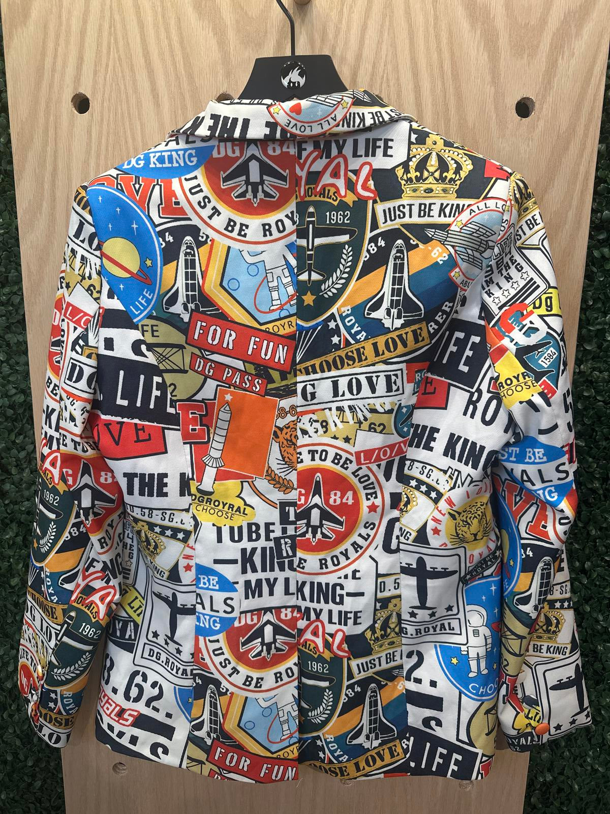 Akira Woman's Multicolor Graphic Print Blazer