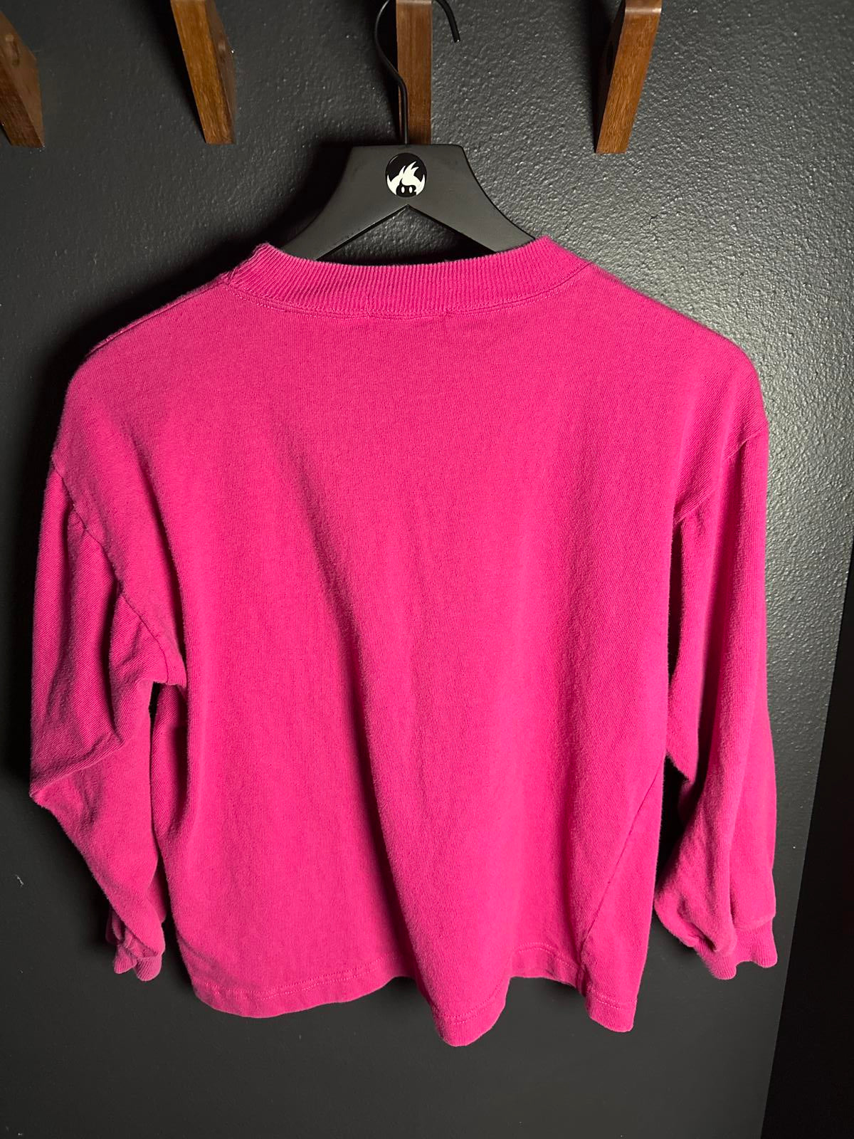 Paris Sport Club Women's Long Sleeve Crop Top in Pink