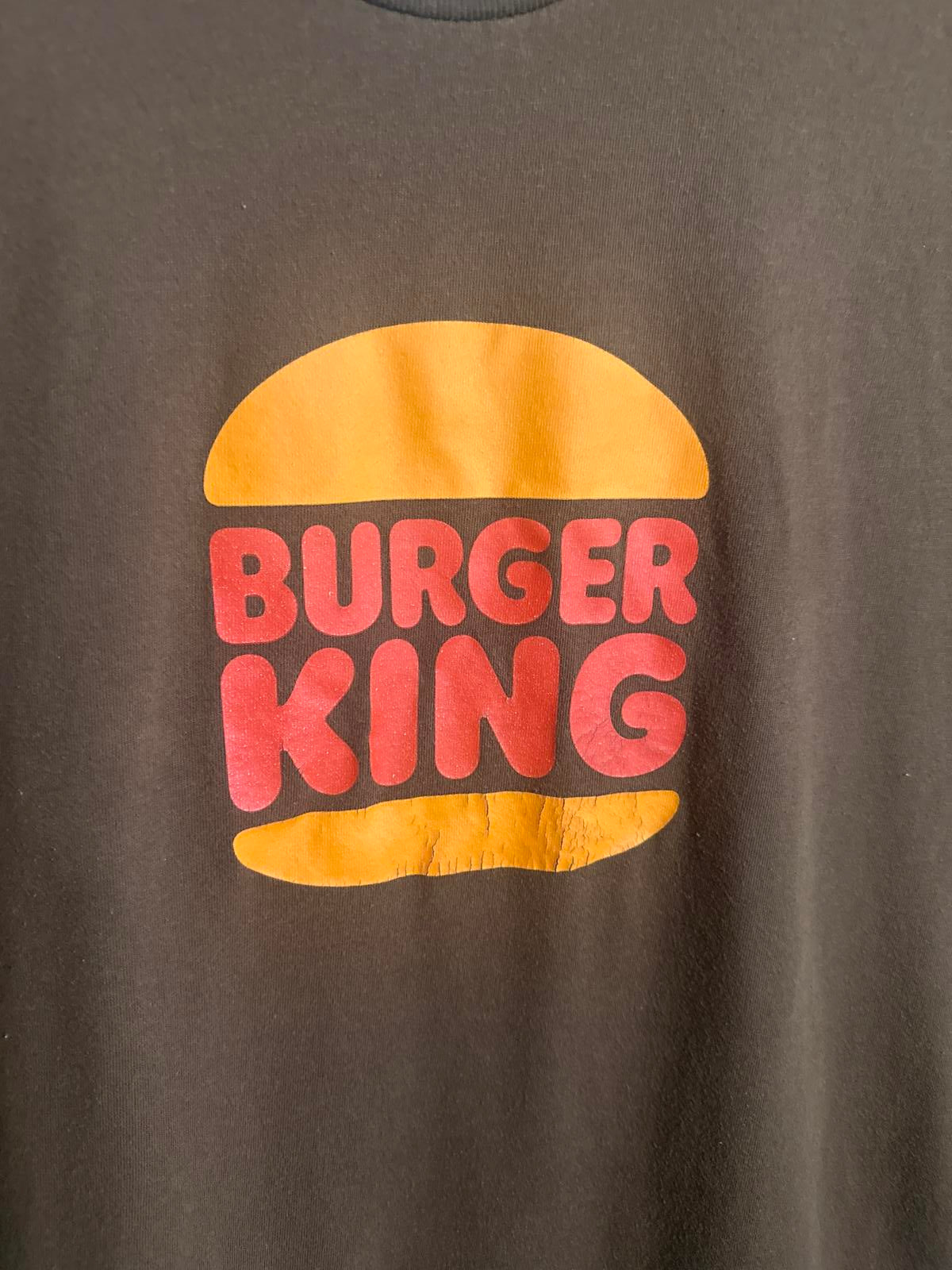 Burger King Brown Graphic T-Shirt - Size Medium