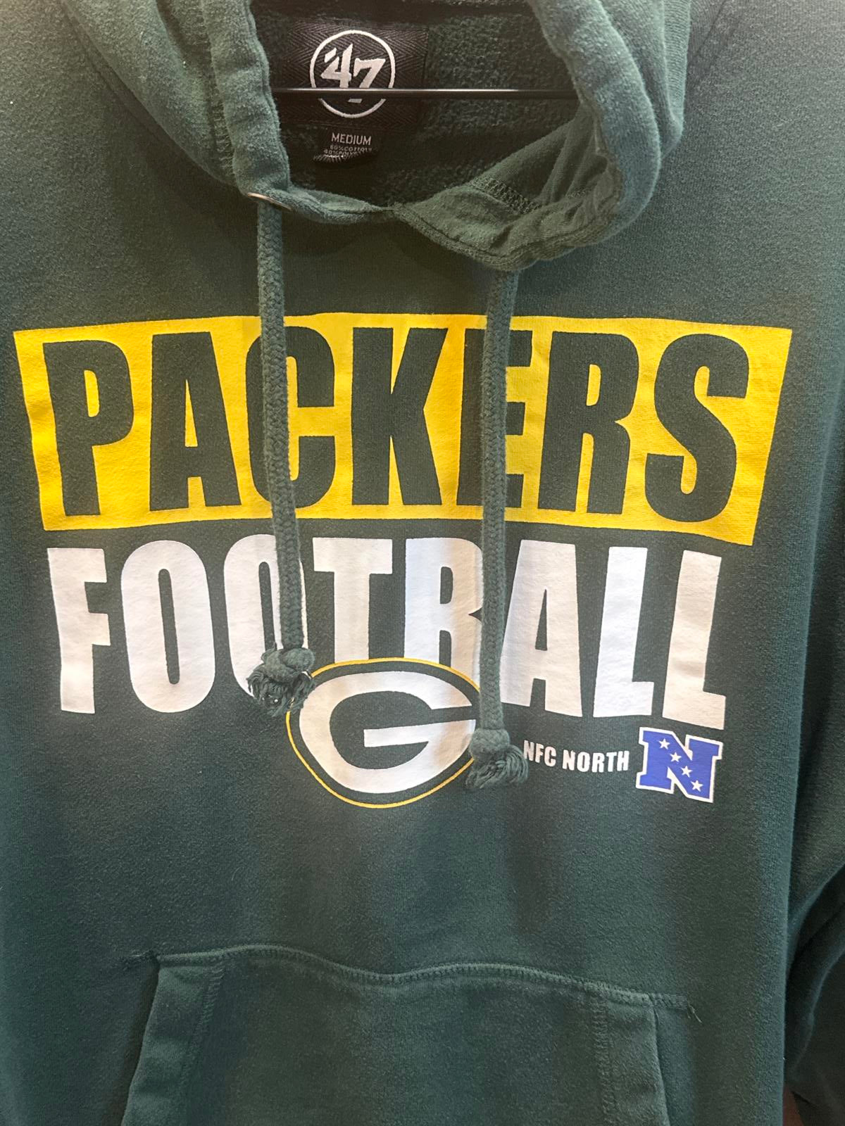 Green Bay Packers Football Hoodie by 47 Brand - Medium