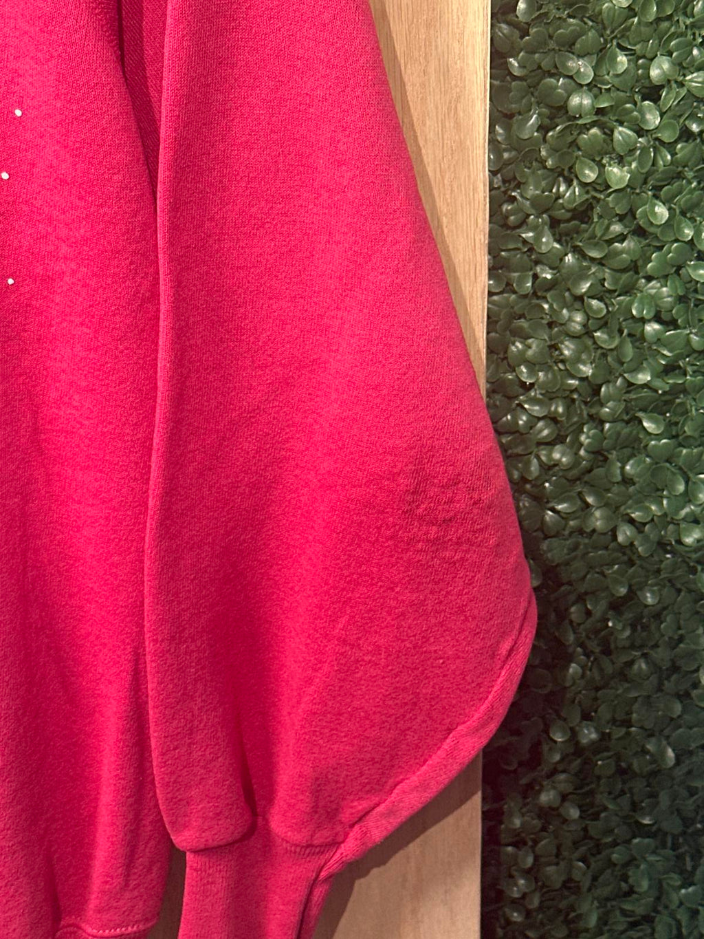 Vintage Ultra Sweats Red Crewneck Sweatshirt with Winter Cabin Print