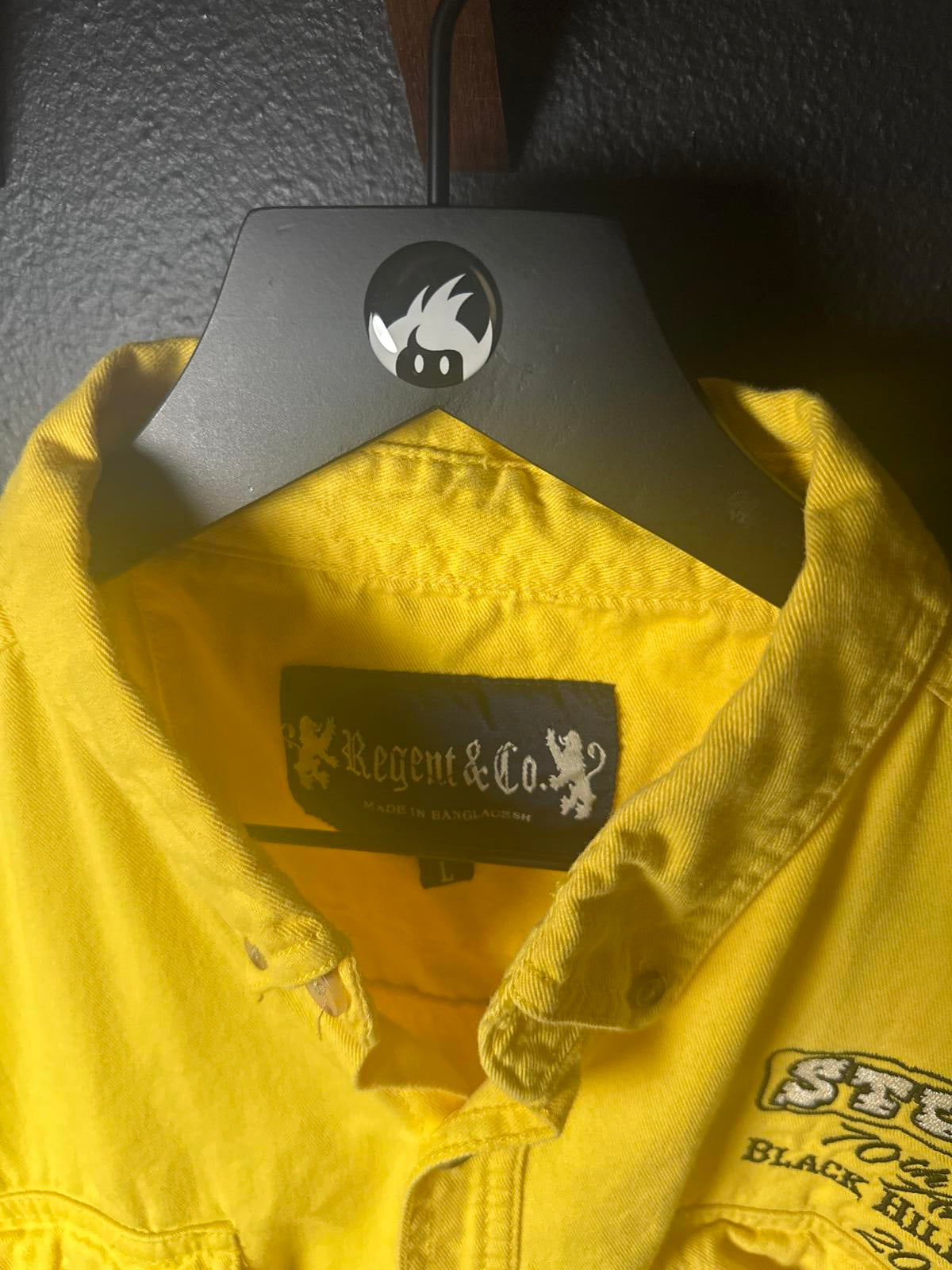 Yellow Sleeveless Button-Up Shirt with Sturgis Rally Graphics