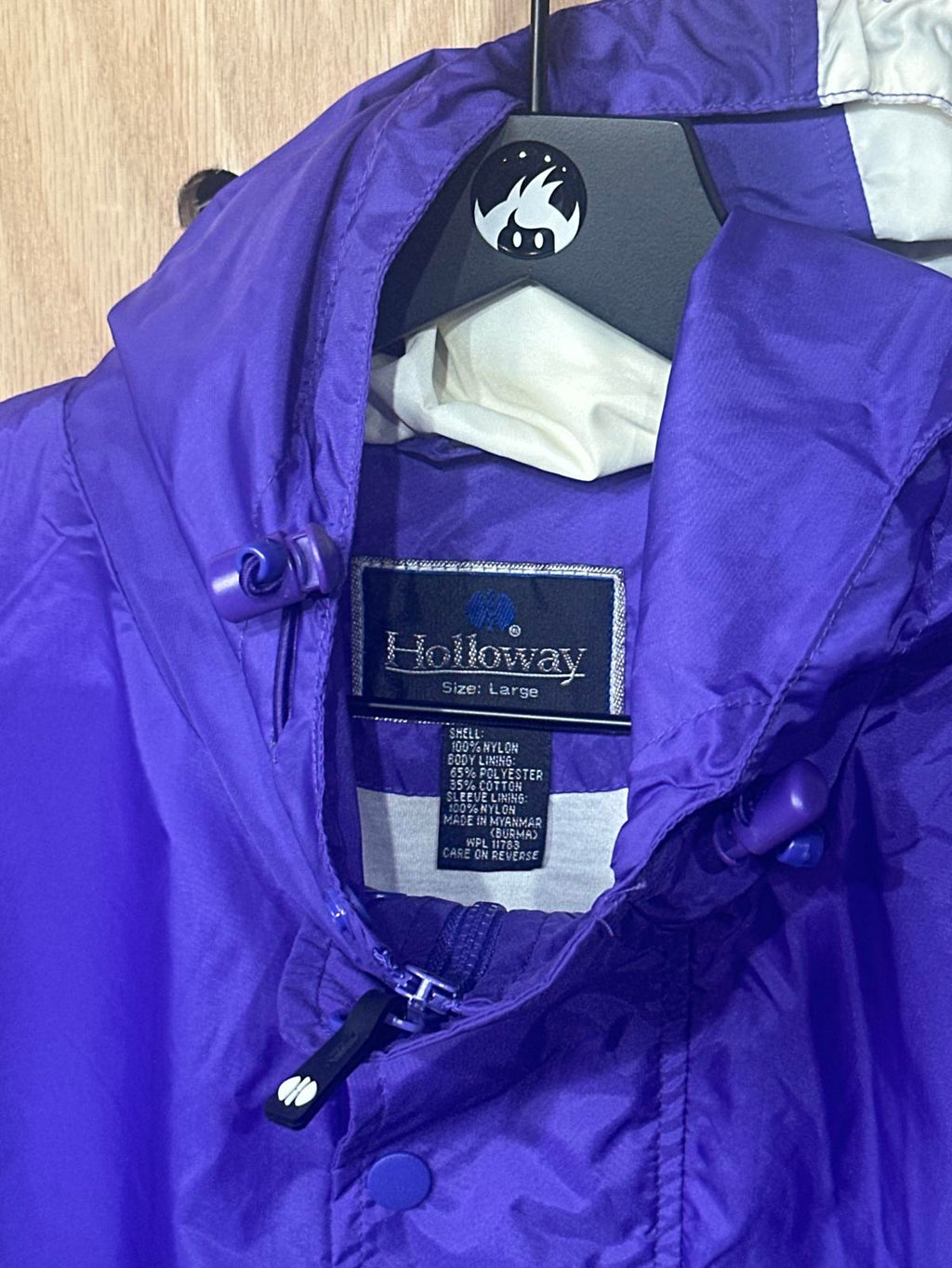 Holloway Purple Men's Windbreaker Jacket with Hood