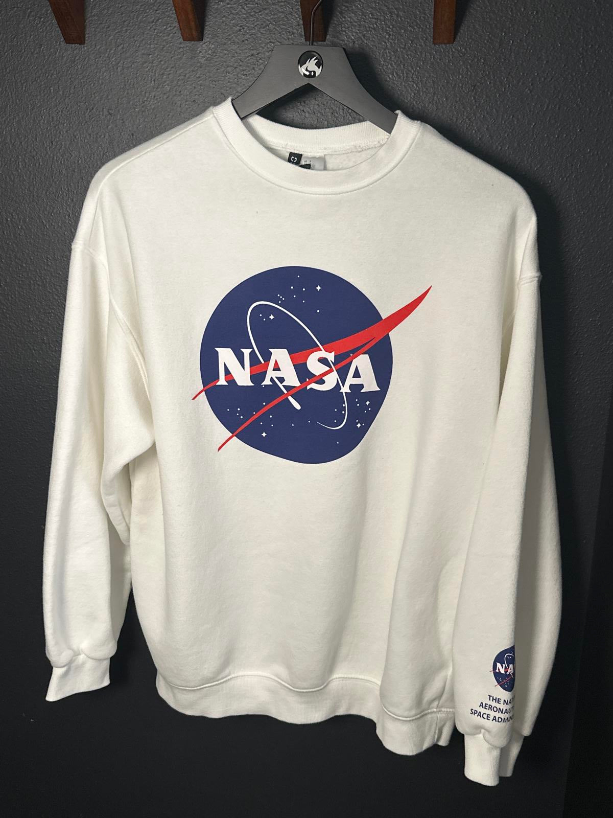 NASA Logo White Crewneck Sweatshirt