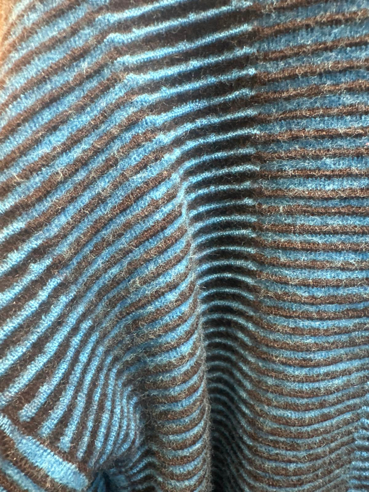 Men's Extra Large (Small) Blue and Black Striped Demetre Sweater