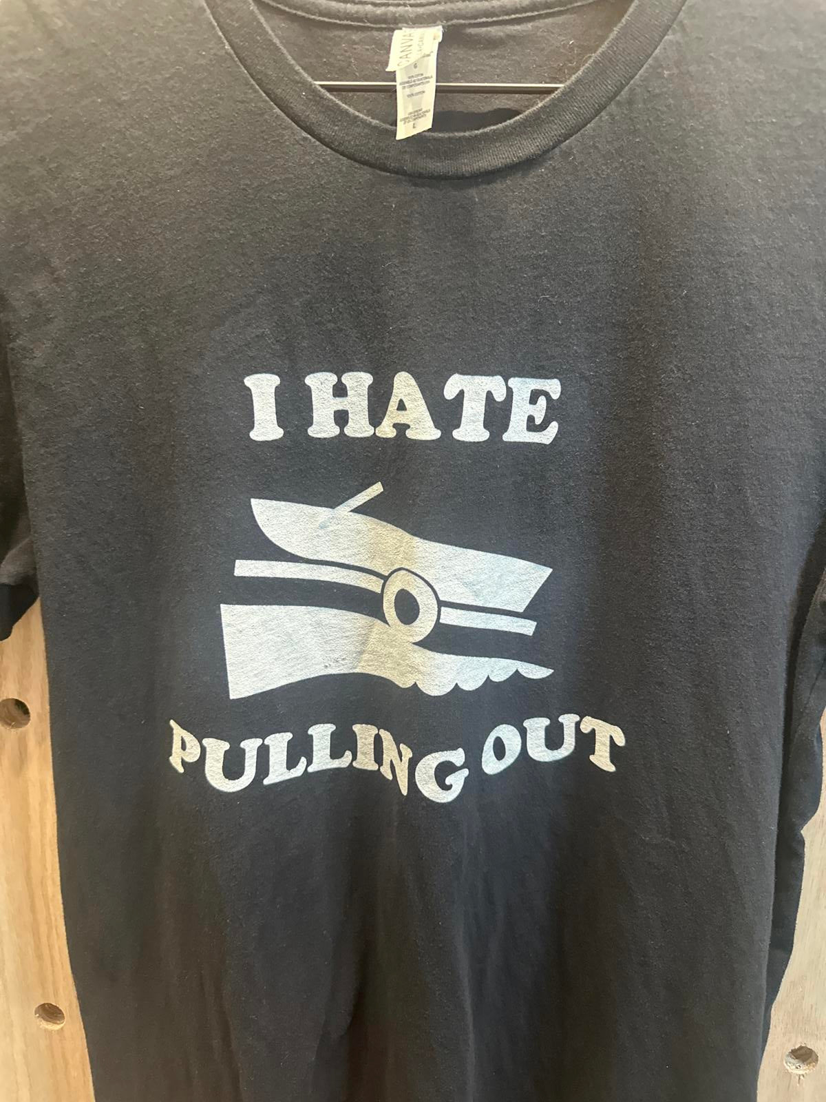 Bella+Canvas Black Graphic T-Shirt "I Hate Pulling Out" Boating