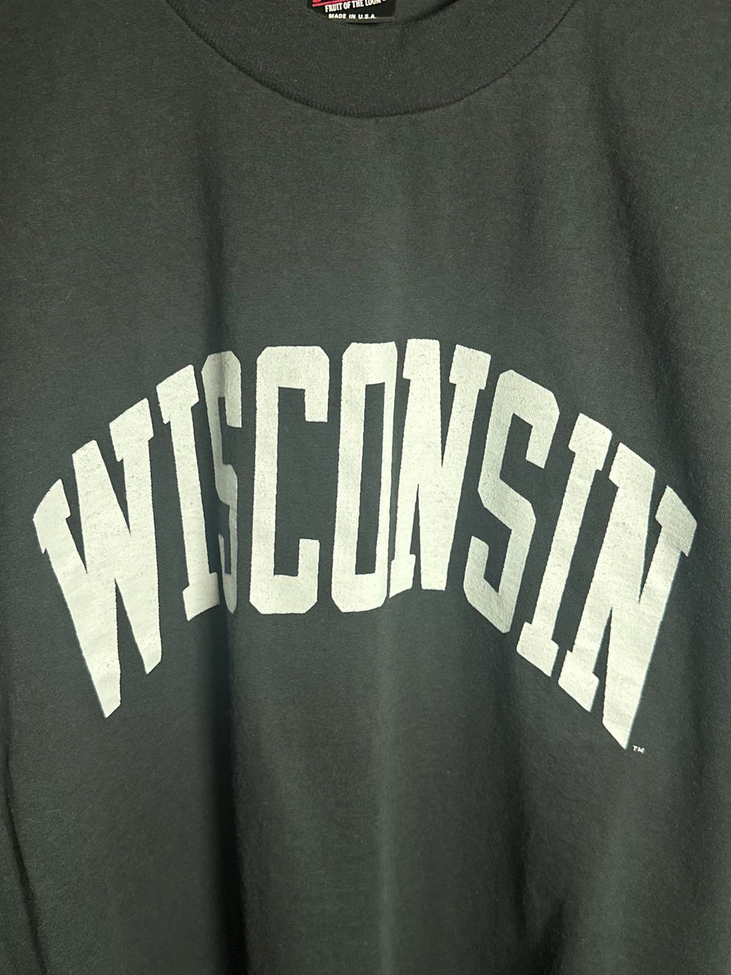 Vintage Best Wisconsin Black Graphic T-Shirt Size - L