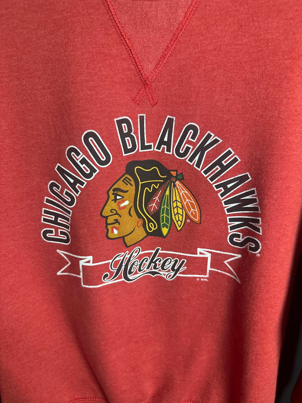 Chicago Blackhawks Red Crewneck Sweatshirt