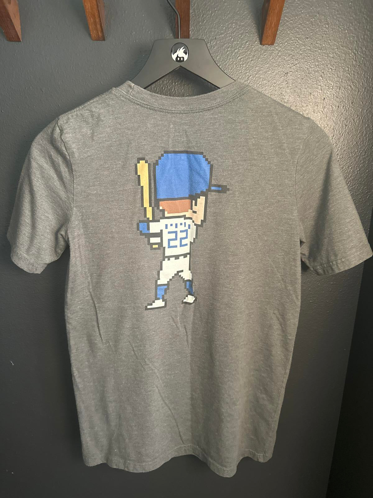 Youth Pixel Art Baseball Graphic T-Shirt - Christian Yelich #22