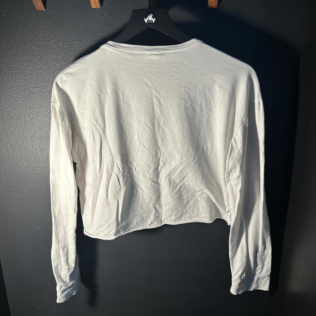 Riot Queen Women's White Crop Top with Original Graphic
