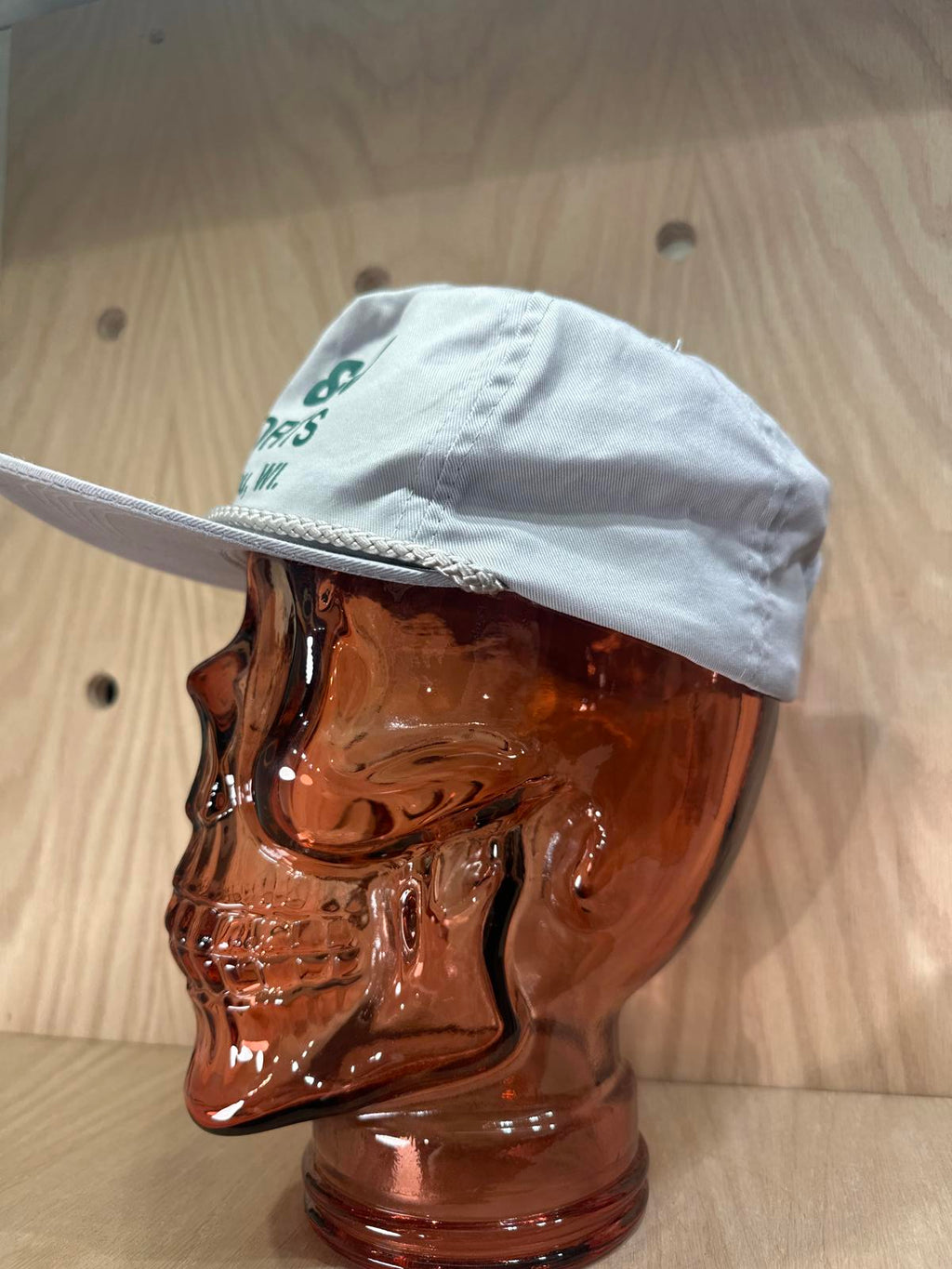 M & J Sports White Baseball Cap Wausau, WI