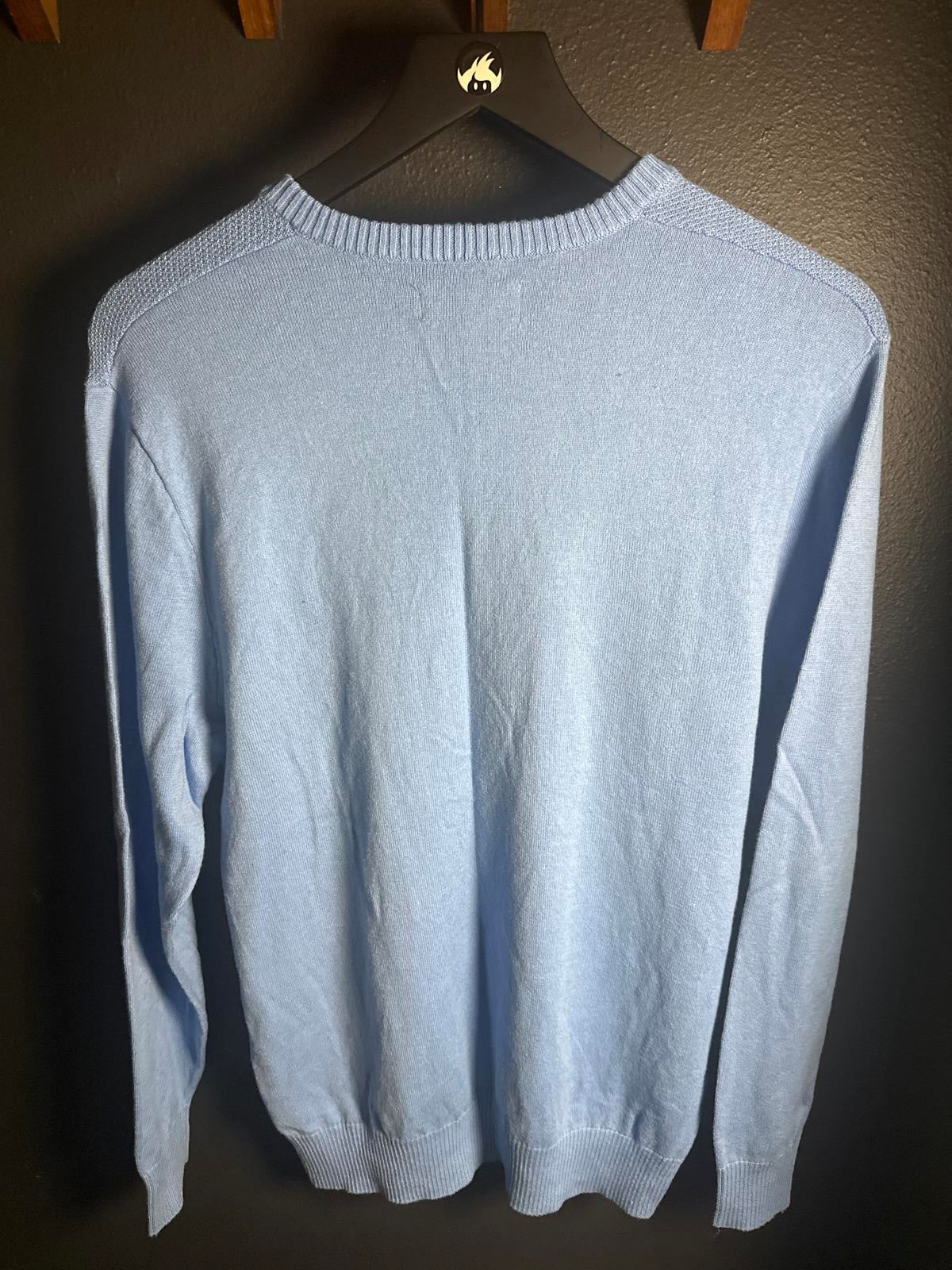 John Bartlett Light Blue V-Neck Sweater - Men's Small
