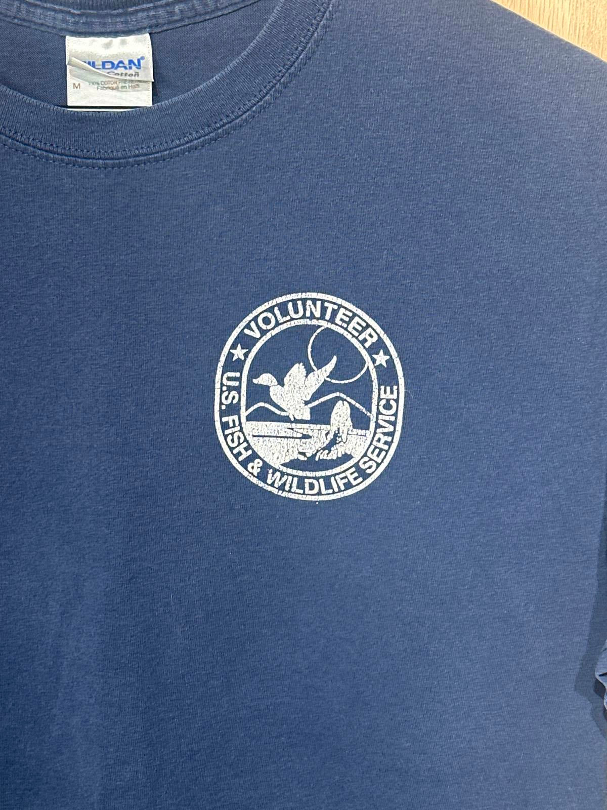 Gildan Navy Blue Volunteer U.S. Fish & Wildlife Service T-Shirt