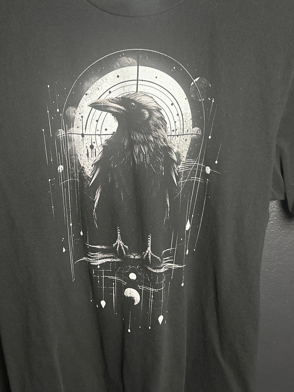 Port & Company Black Graphic Raven T-Shirt