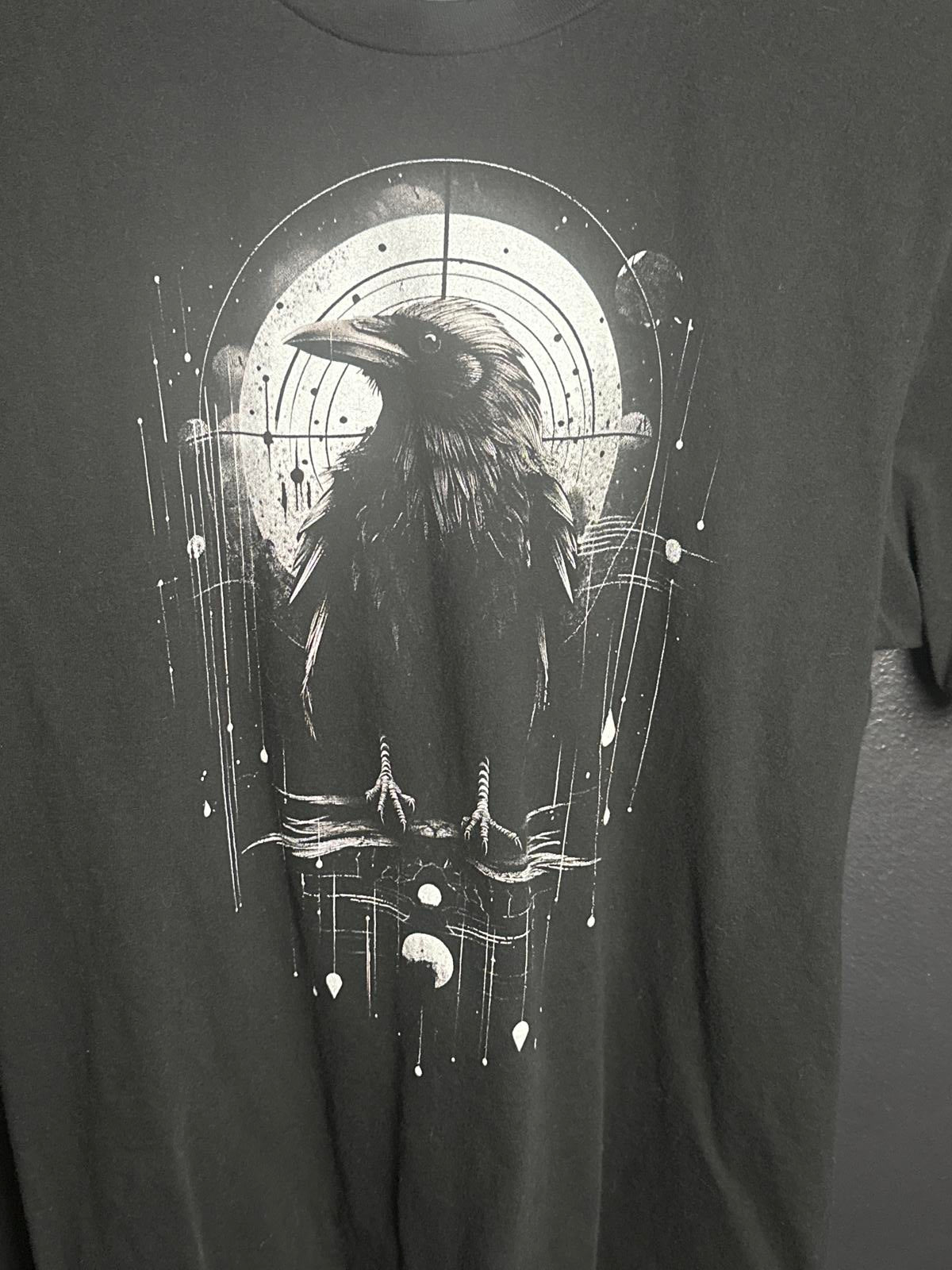 Port & Company Black Graphic Raven T-Shirt