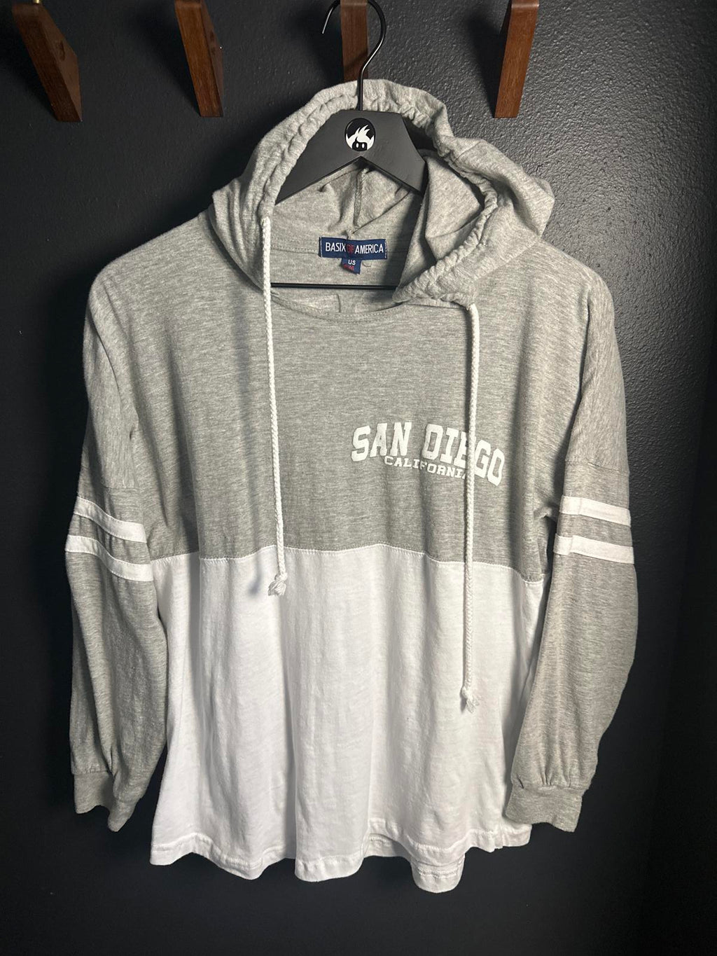 Basic America San Diego California Hooded Long Sleeve T-Shirt